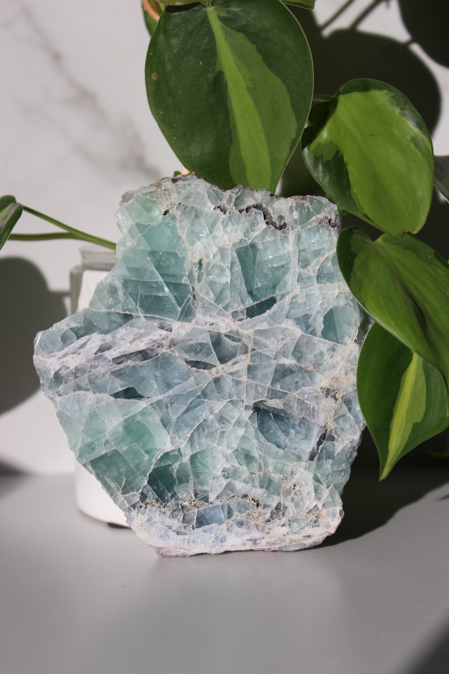 Green and Blue Fluorite Slab | Fluorite Slab |  Tons of Soul