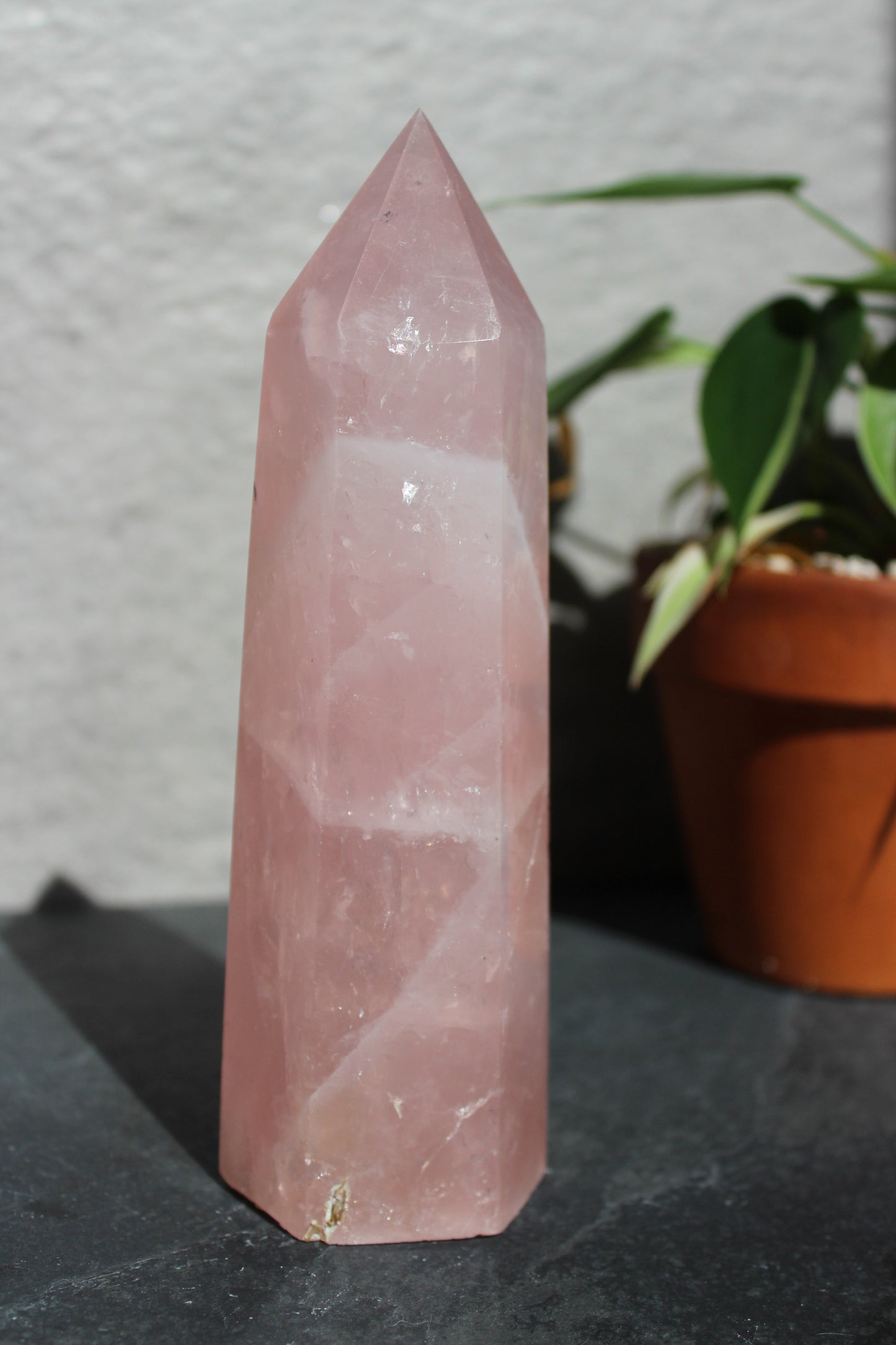 Large Rose Quartz Tower | Rose Quartz Point | Tons of Soul