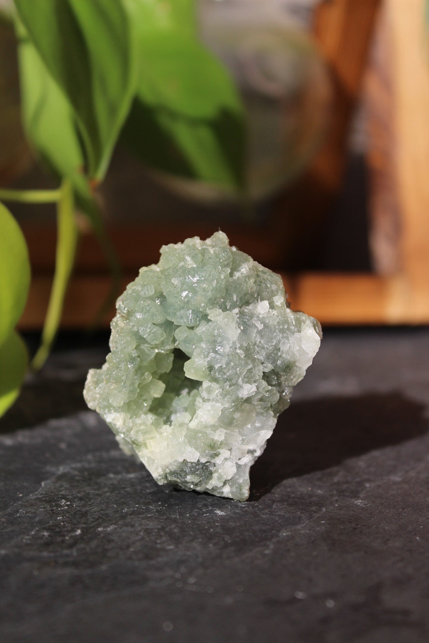 Prehnite and Epidote with Actinolite Cluster Specimen - Morocco | Raw Crystals | Tons of Soul
