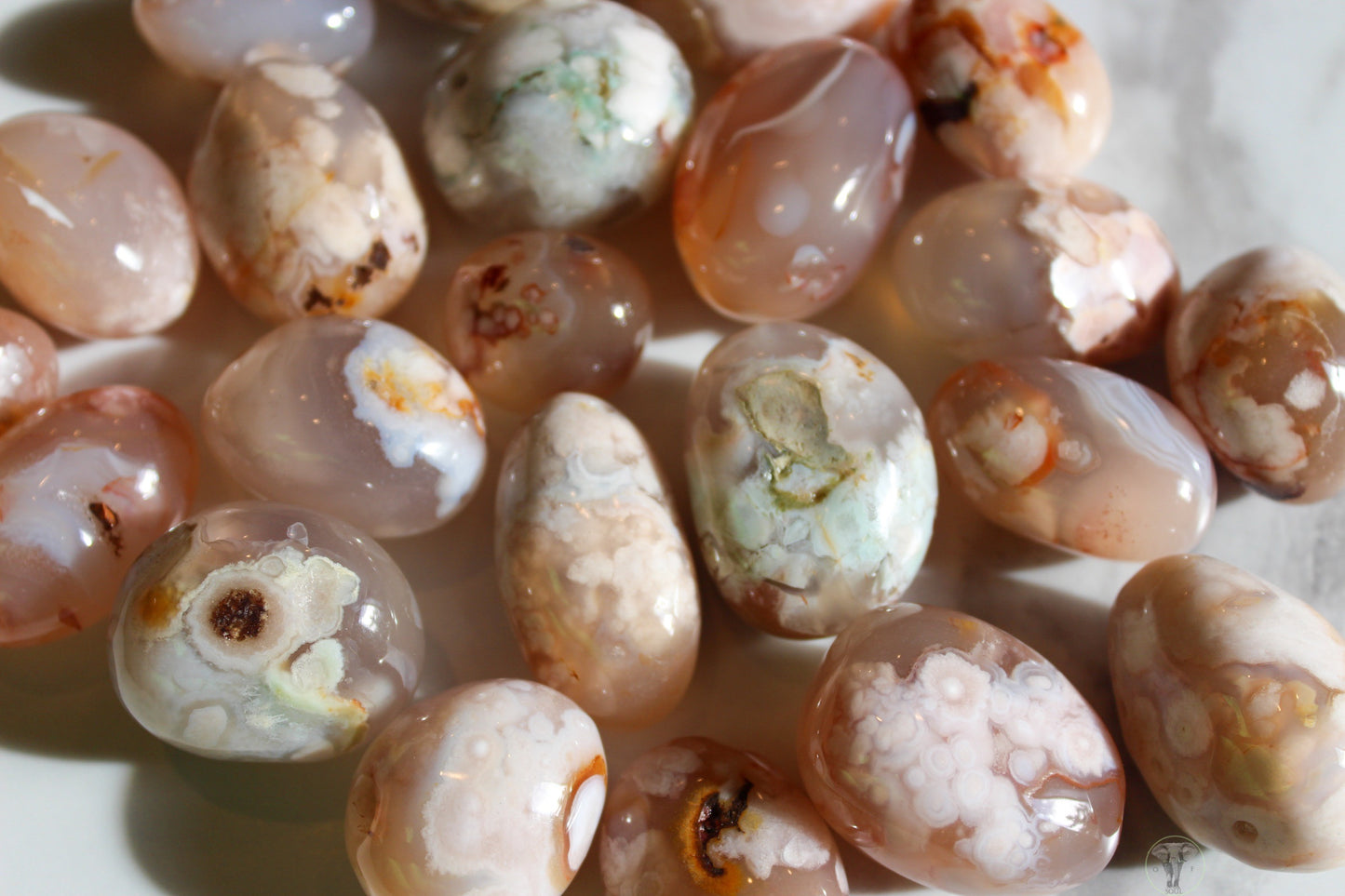 Flower Agate Tumbled Stone