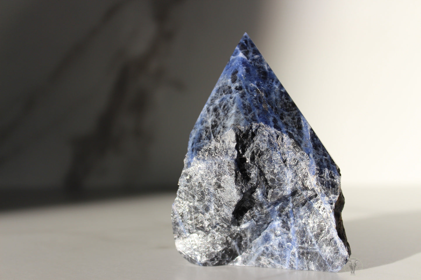 Sodalite Polished Top, Raw Sides Point (3)
