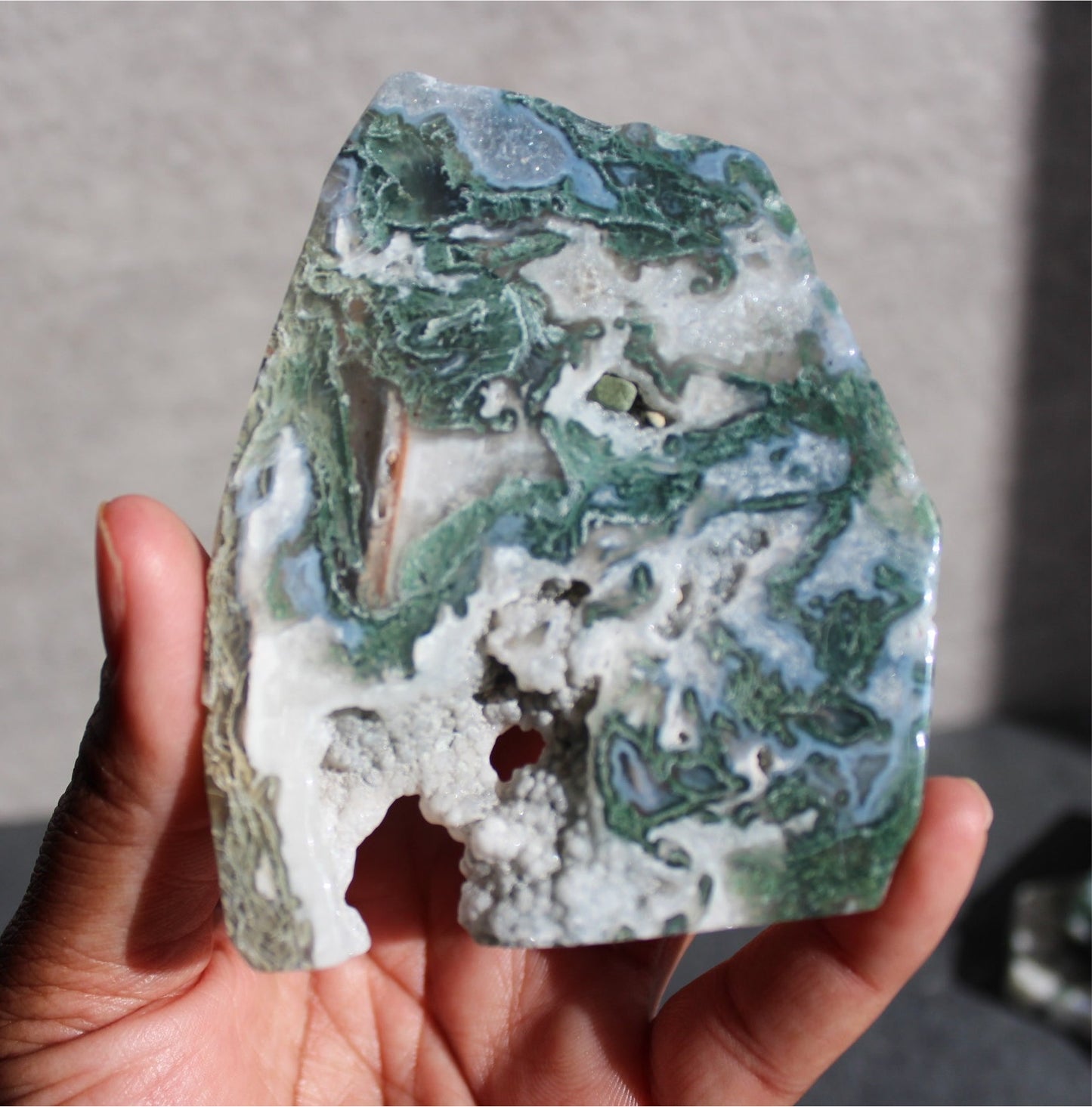 Moss Agate Slab | Crystal Slab | Tons of Soul Crystals