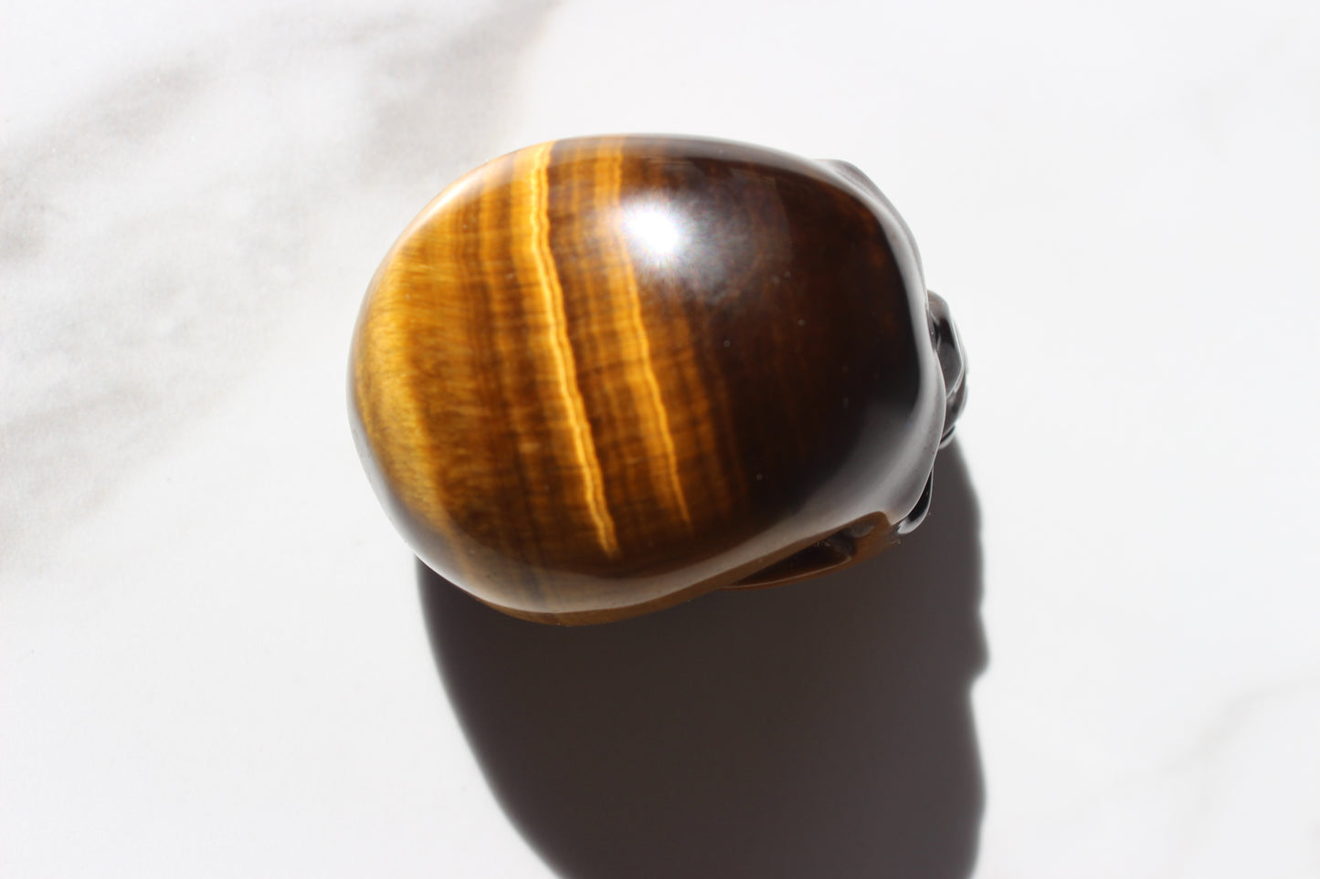 Tiger Eye Skull Figurine | Tons of Soul