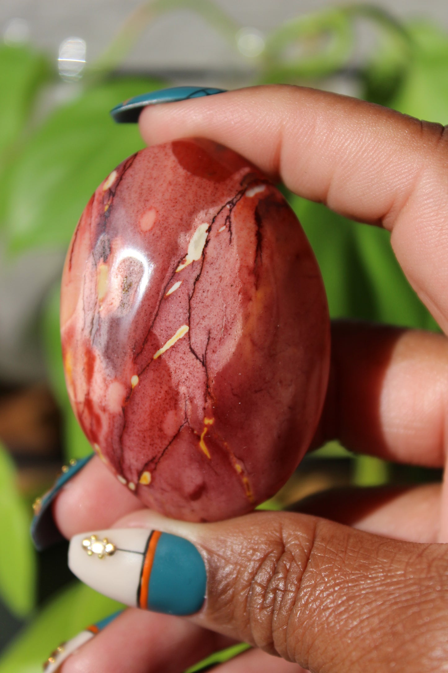 Mookaite Jasper Palm Stone | Polished Crystal Palmstone | Tons of Soul
