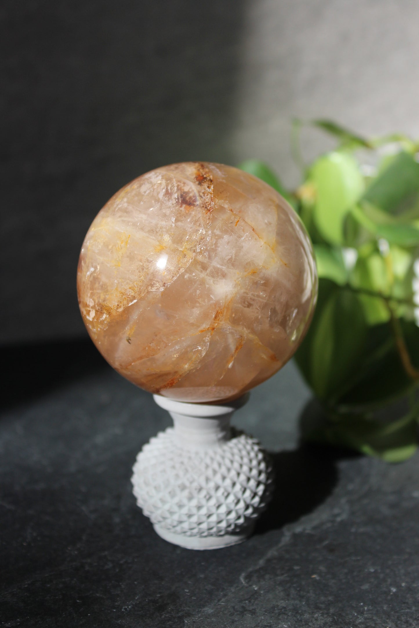 Star Golden Healer Sphere | Star Asterism Sphere | Golden Healer Crystal Ball | Crystal Sphere | Tons of Soul