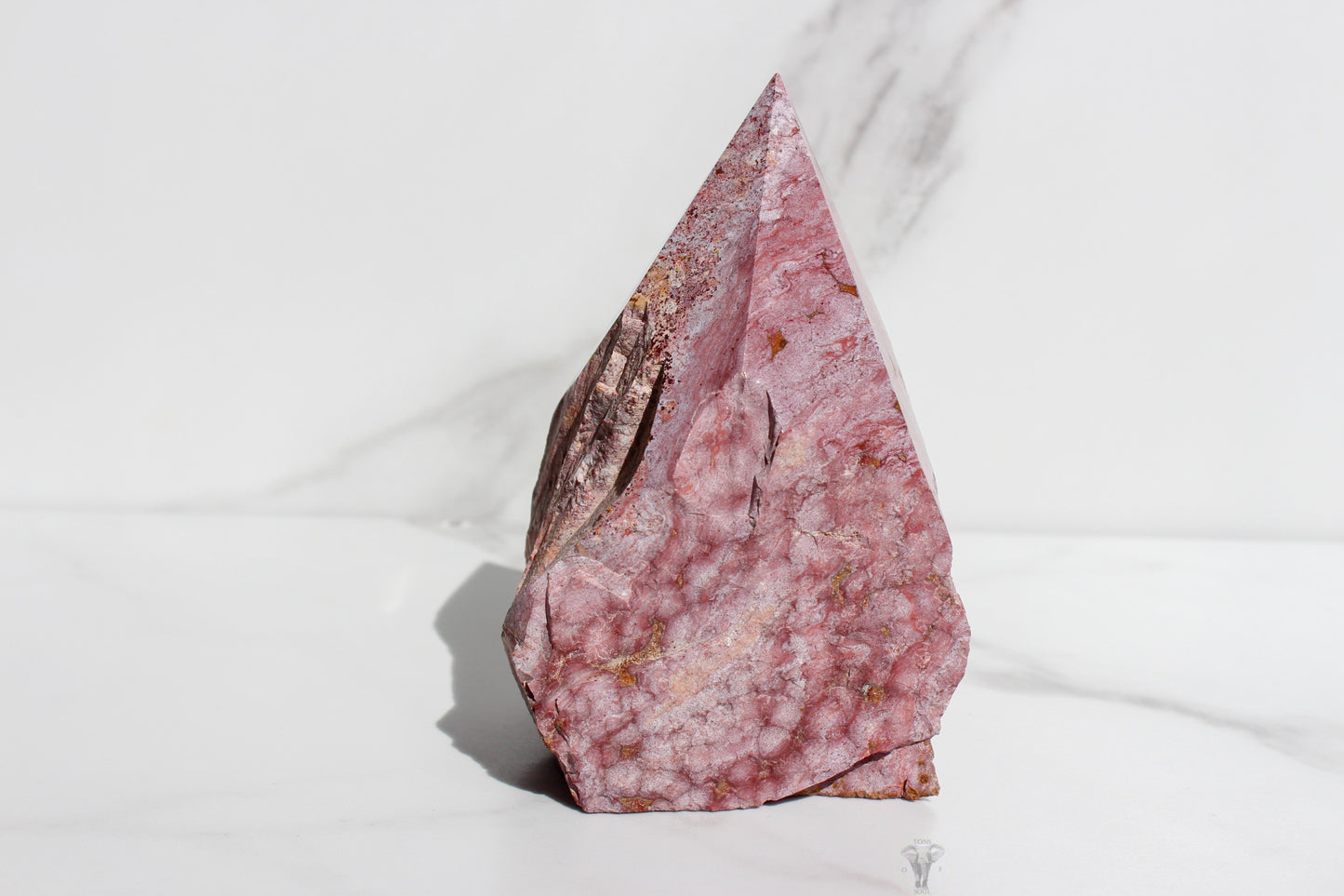 Ocean Jasper Polished Top, Raw Sides Point (#3)