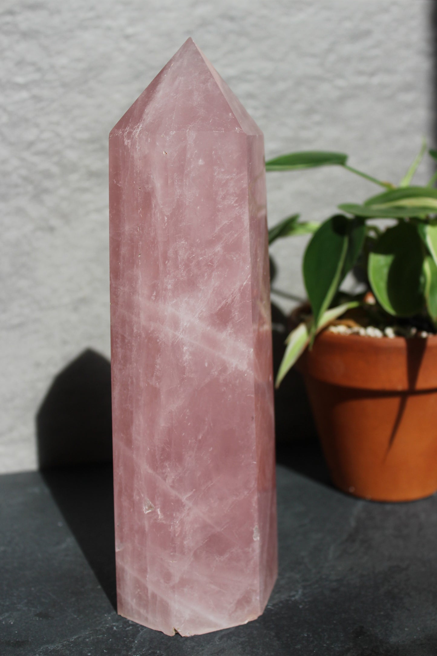 Large Rose Quartz Tower | Rose Quartz Point | Tons of Soul