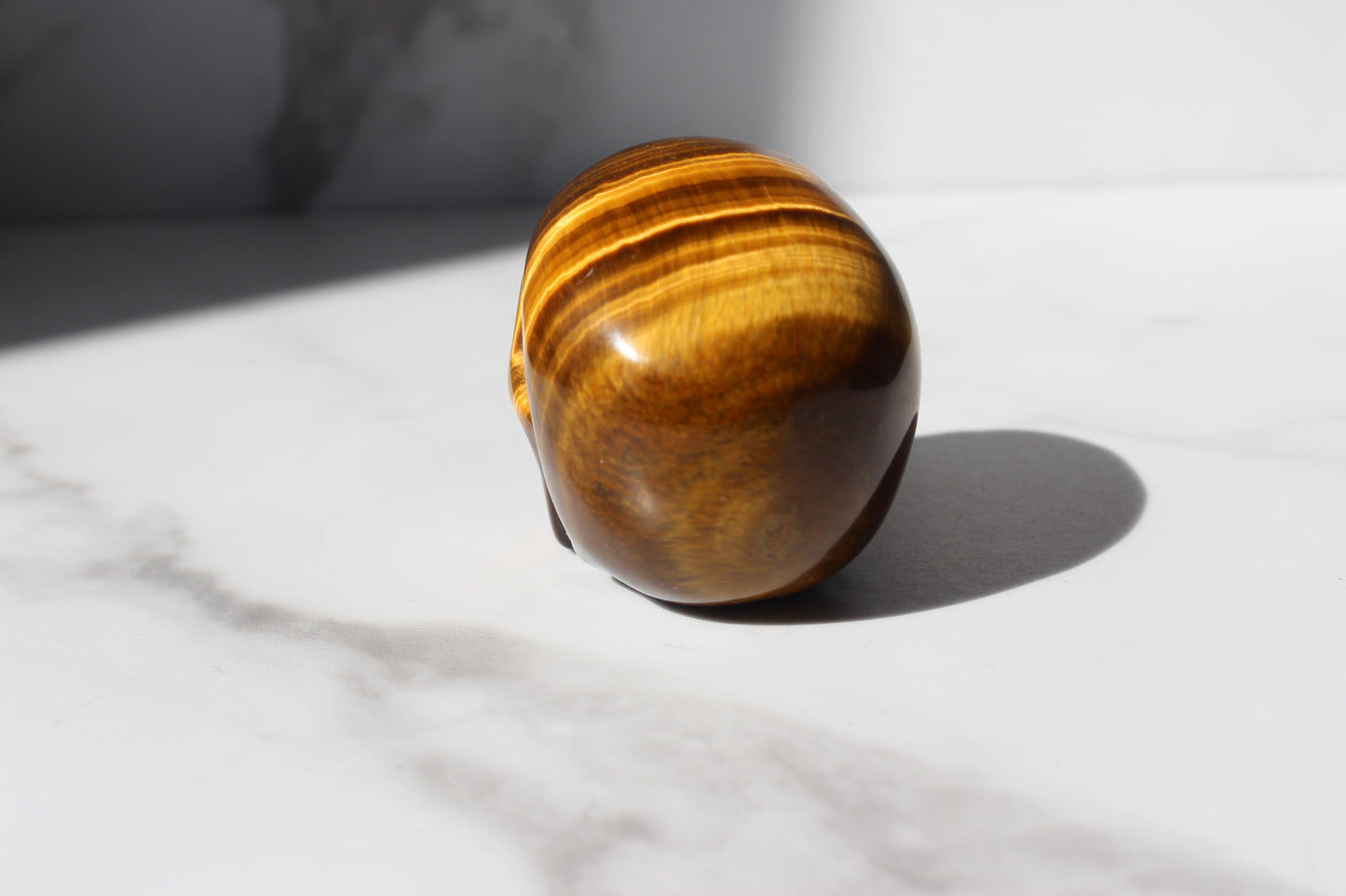 Tiger Eye Skull Figurine | Tons of Soul