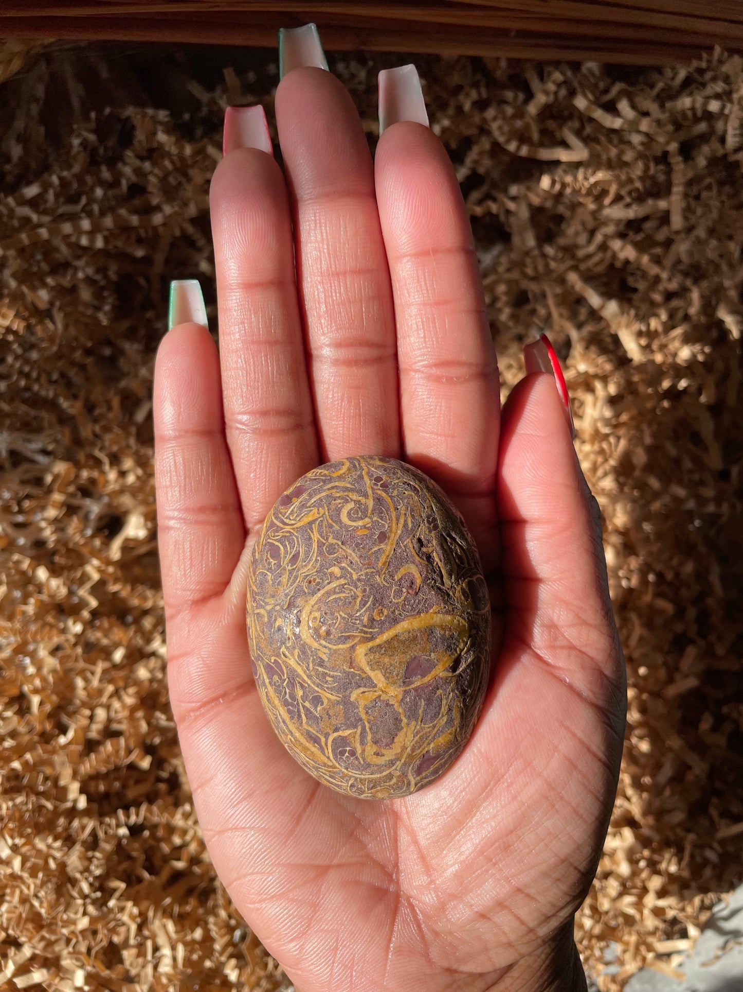 Calligraphy Stone Palmstone #8