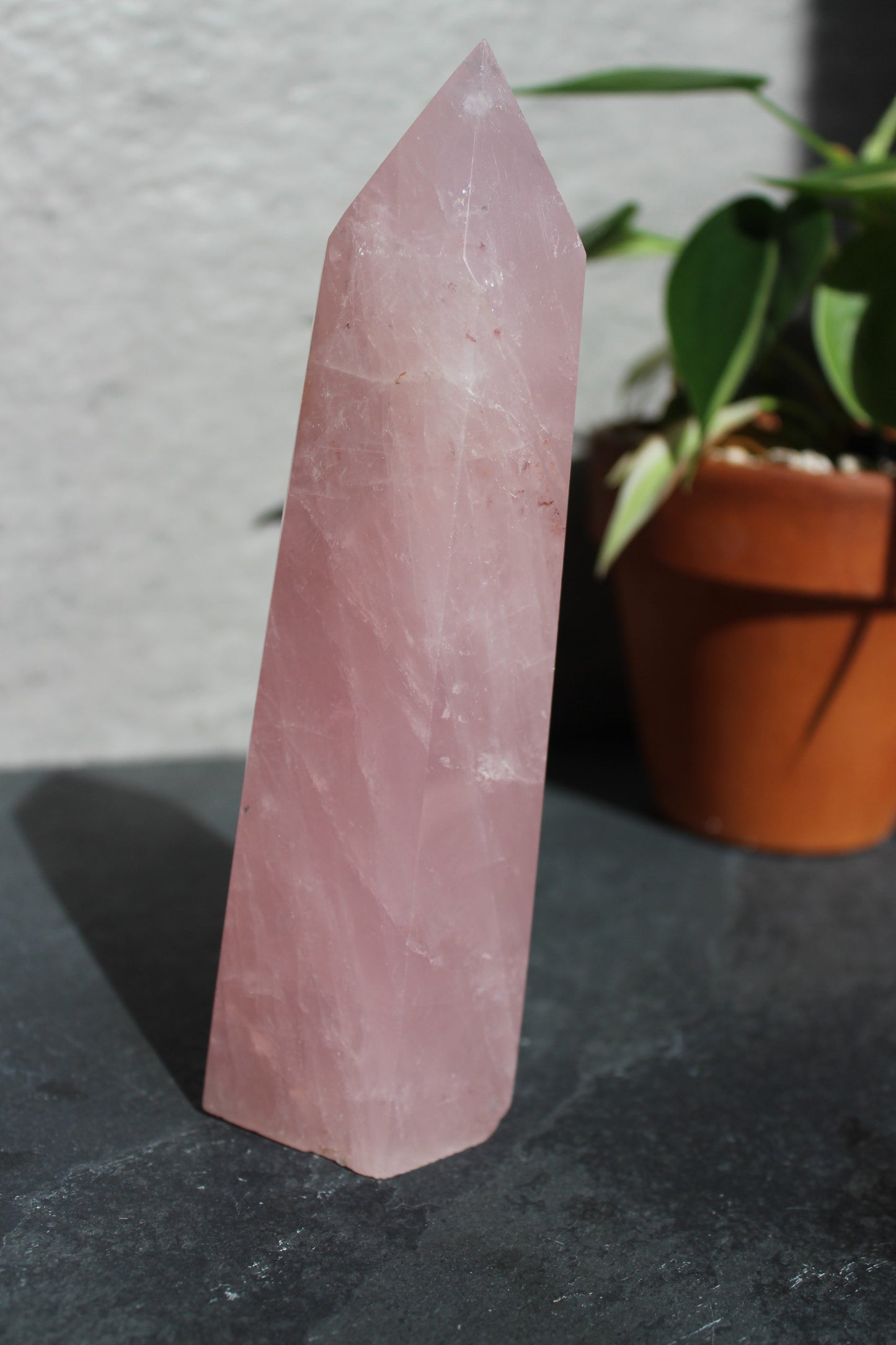 Large Rose Quartz Tower | Rose Quartz Point | Tons of Soul