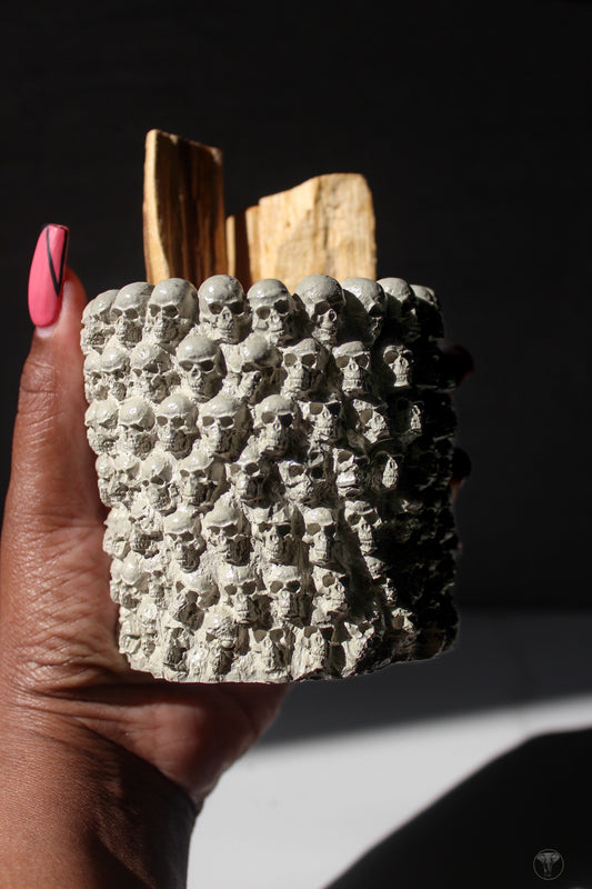 Catacomb - Concrete Skull Holder, Jar, Planter,