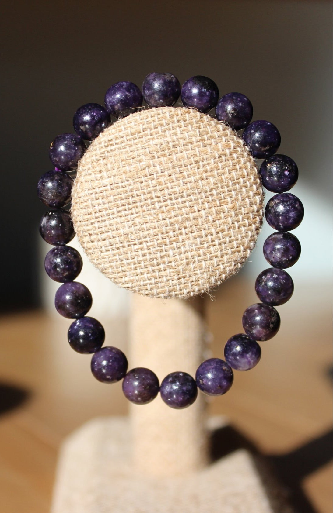 Lepidolite Bracelet | Purple High Grade Lepidolite | 8mm Crystals