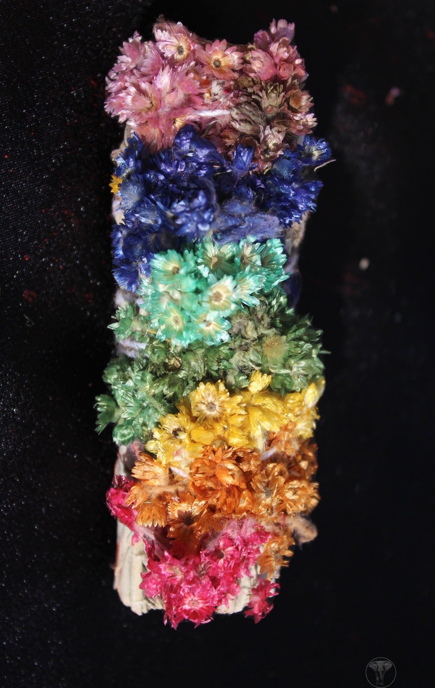 Colorful Mullein and White Sage Smudge Wand