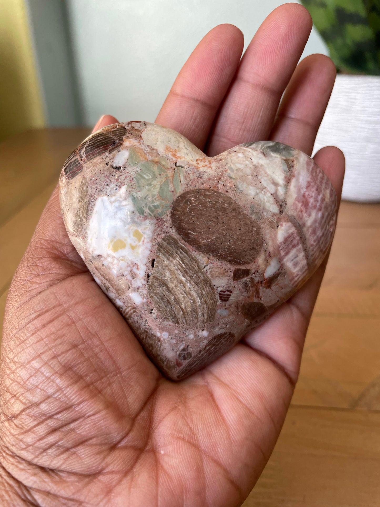 “Bullseye” Pudding Stone Heart (2)