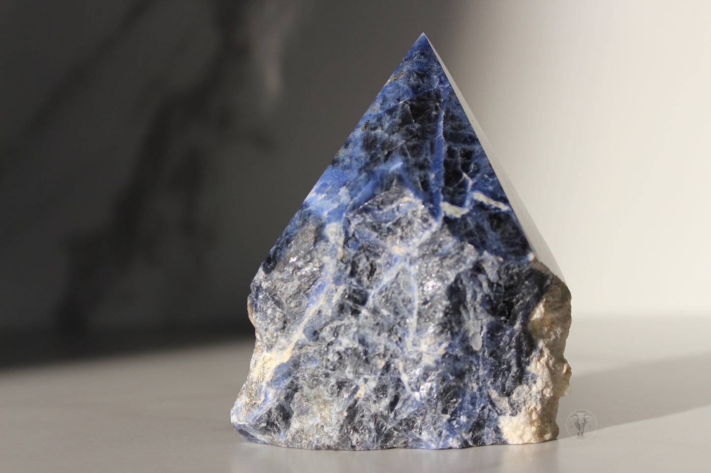 Sodalite Polished Top, Raw Sides Point (3)