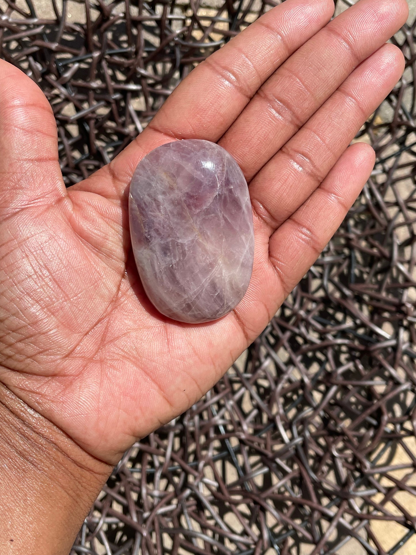 Lavender Rose Quartz Palmstone