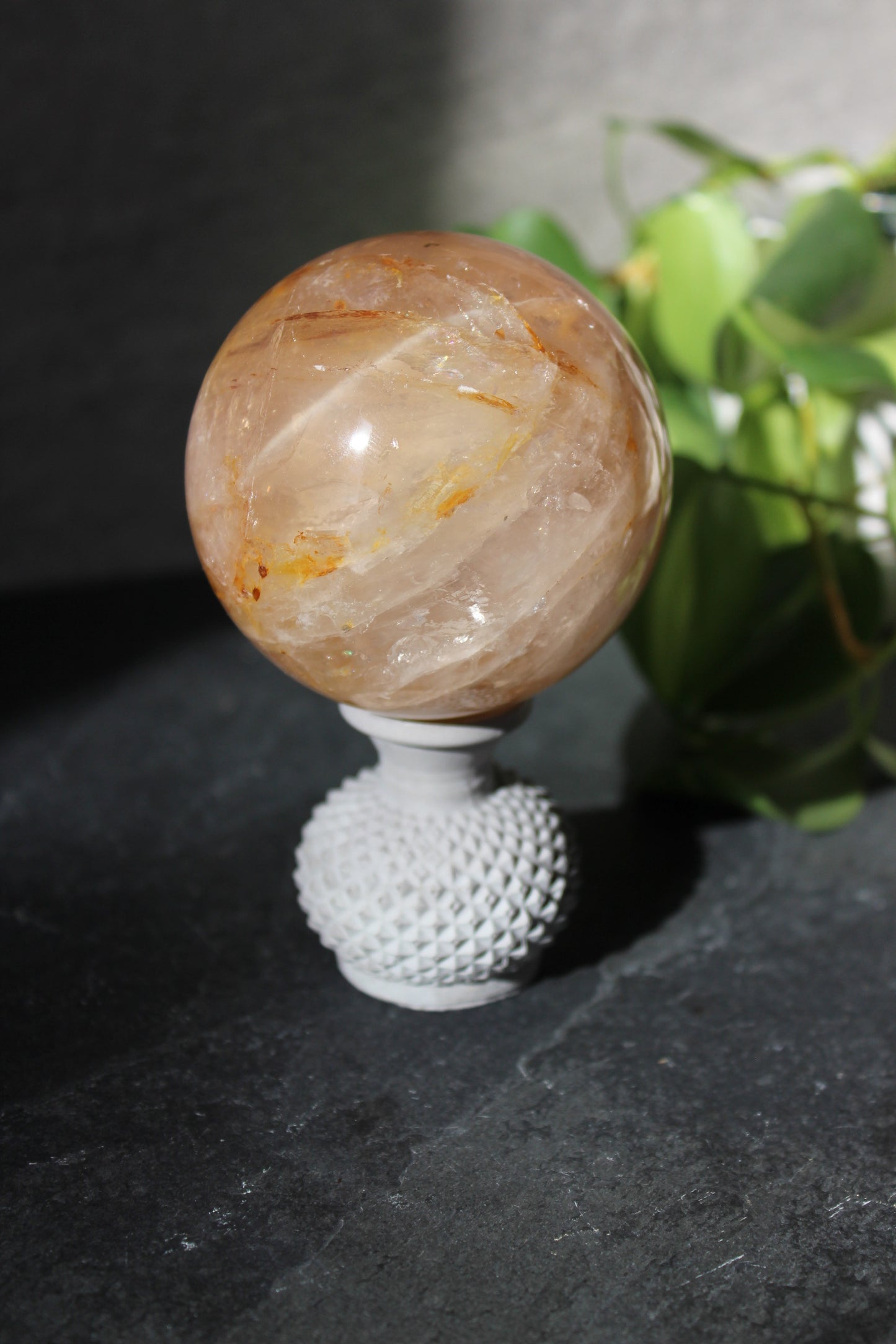 Star Golden Healer Sphere | Star Asterism Sphere | Golden Healer Crystal Ball | Crystal Sphere | Tons of Soul