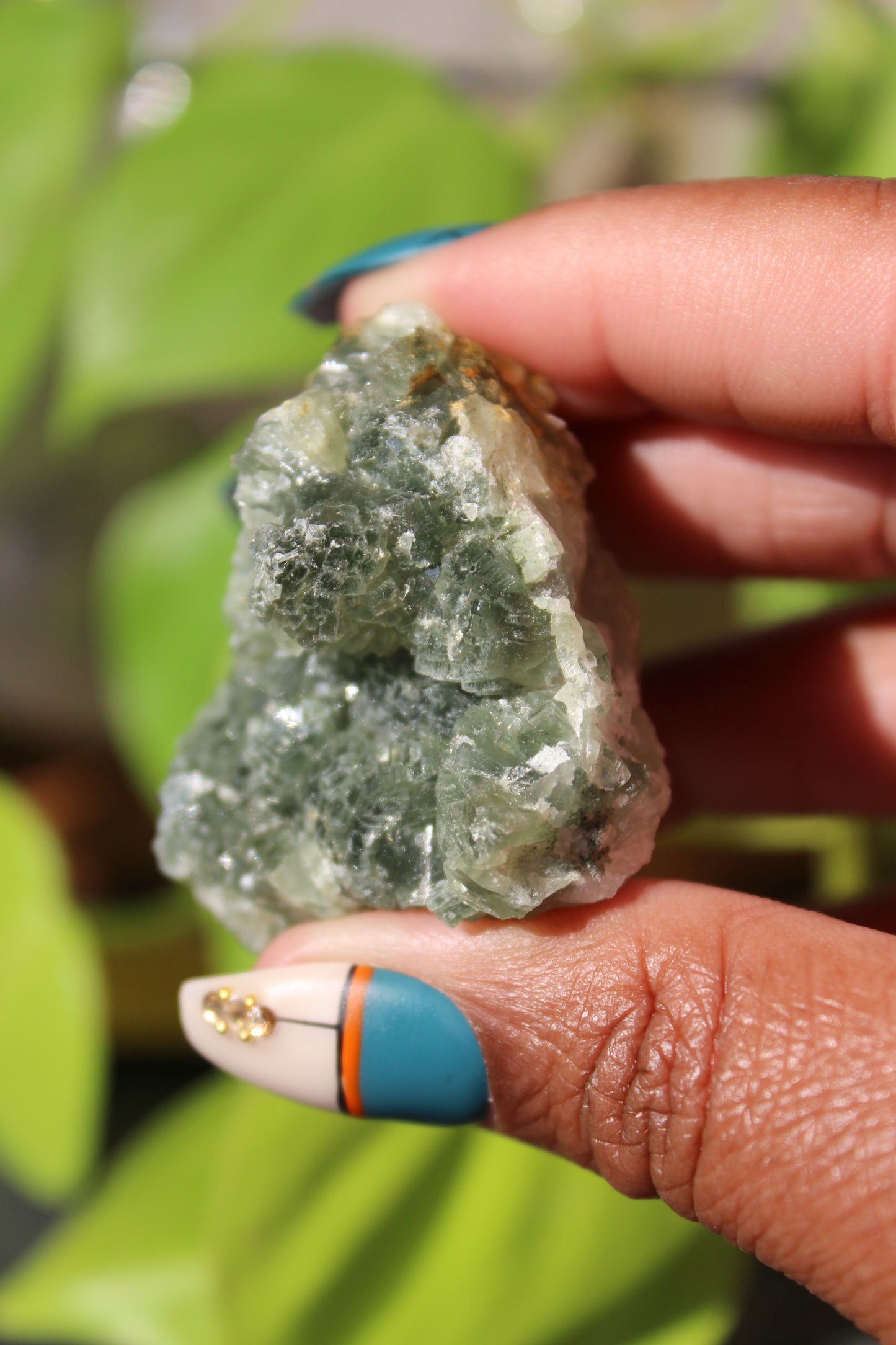 Prehnite and Epidote with Actinolite Cluster Specimen - Morocco | Raw Crystals | Tons of Soul
