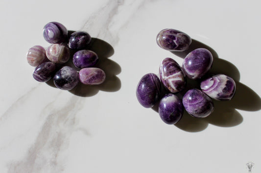 Dream, Chevron, Amethyst Tumbled Stone