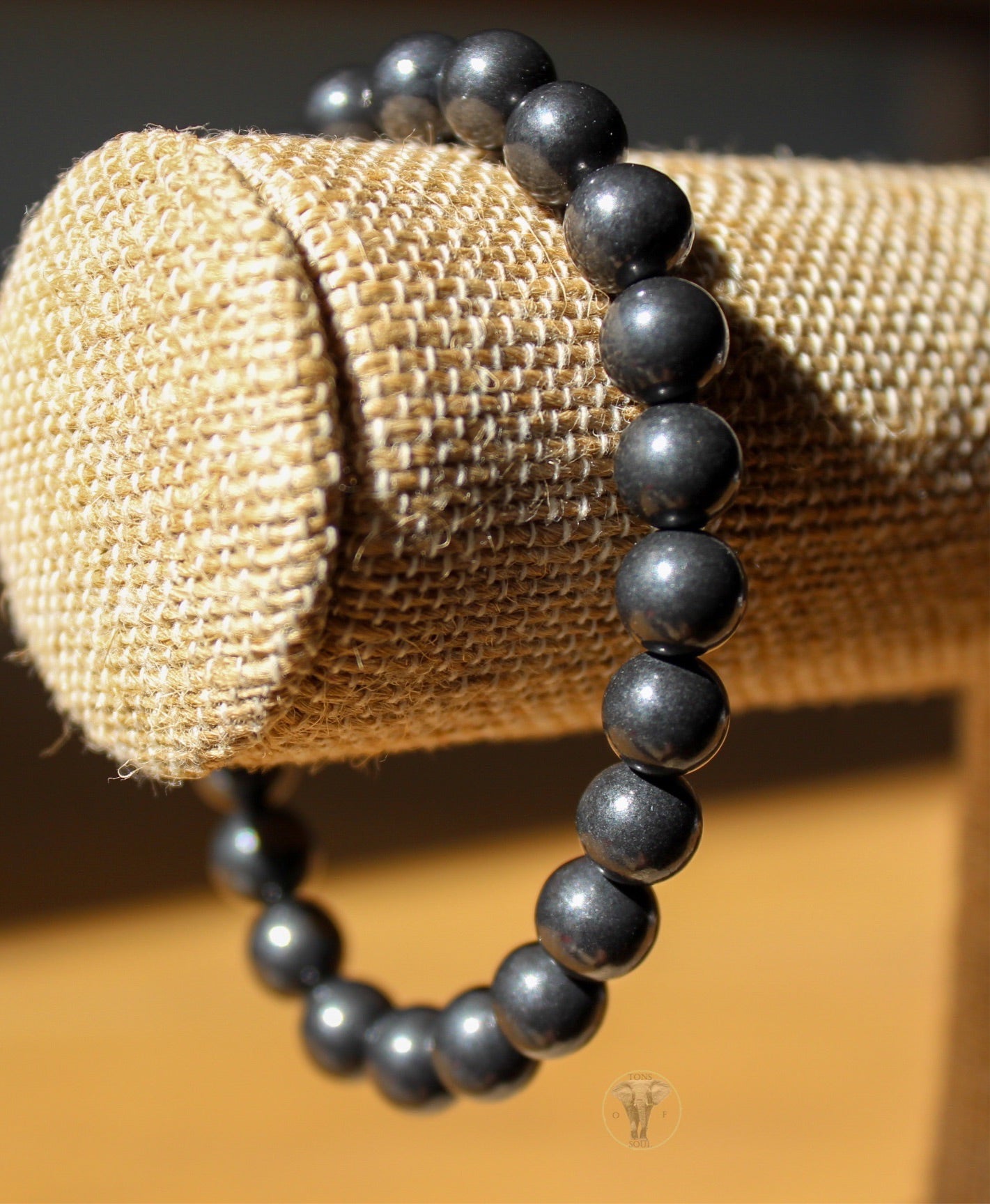 Shungite 8mm Stretch Bracelet | Crystal Bracelet | Tons of Soul