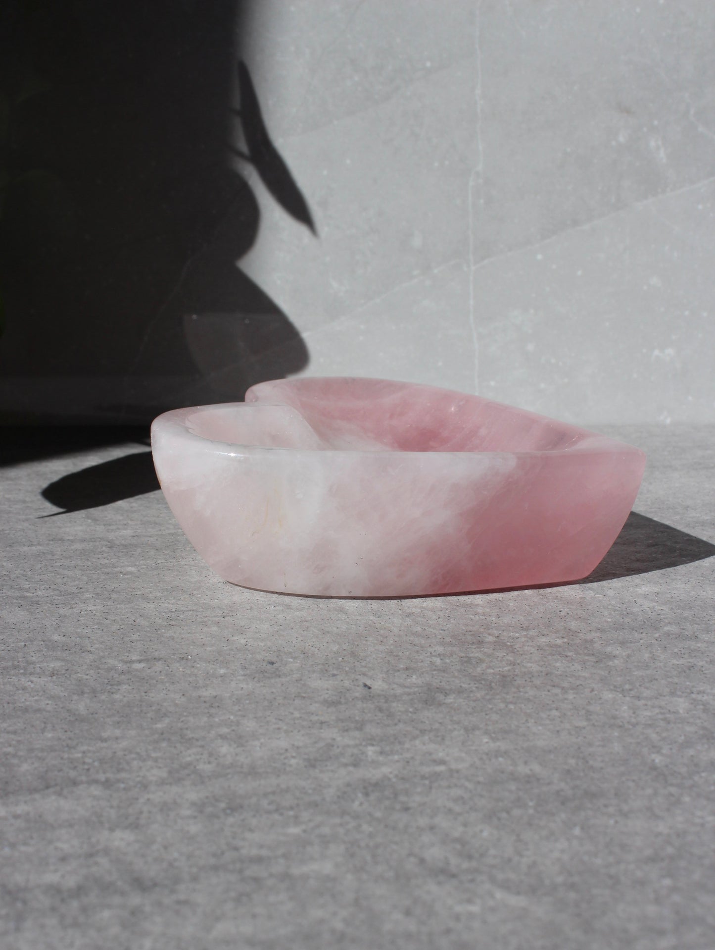 Rose Quartz Heart Shaped Bowl | Rose Quartz Trinket Dish | Tons of Soul