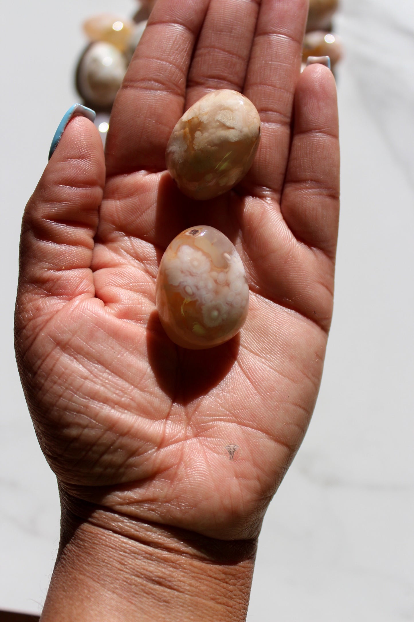 Flower Agate Tumbled Stone