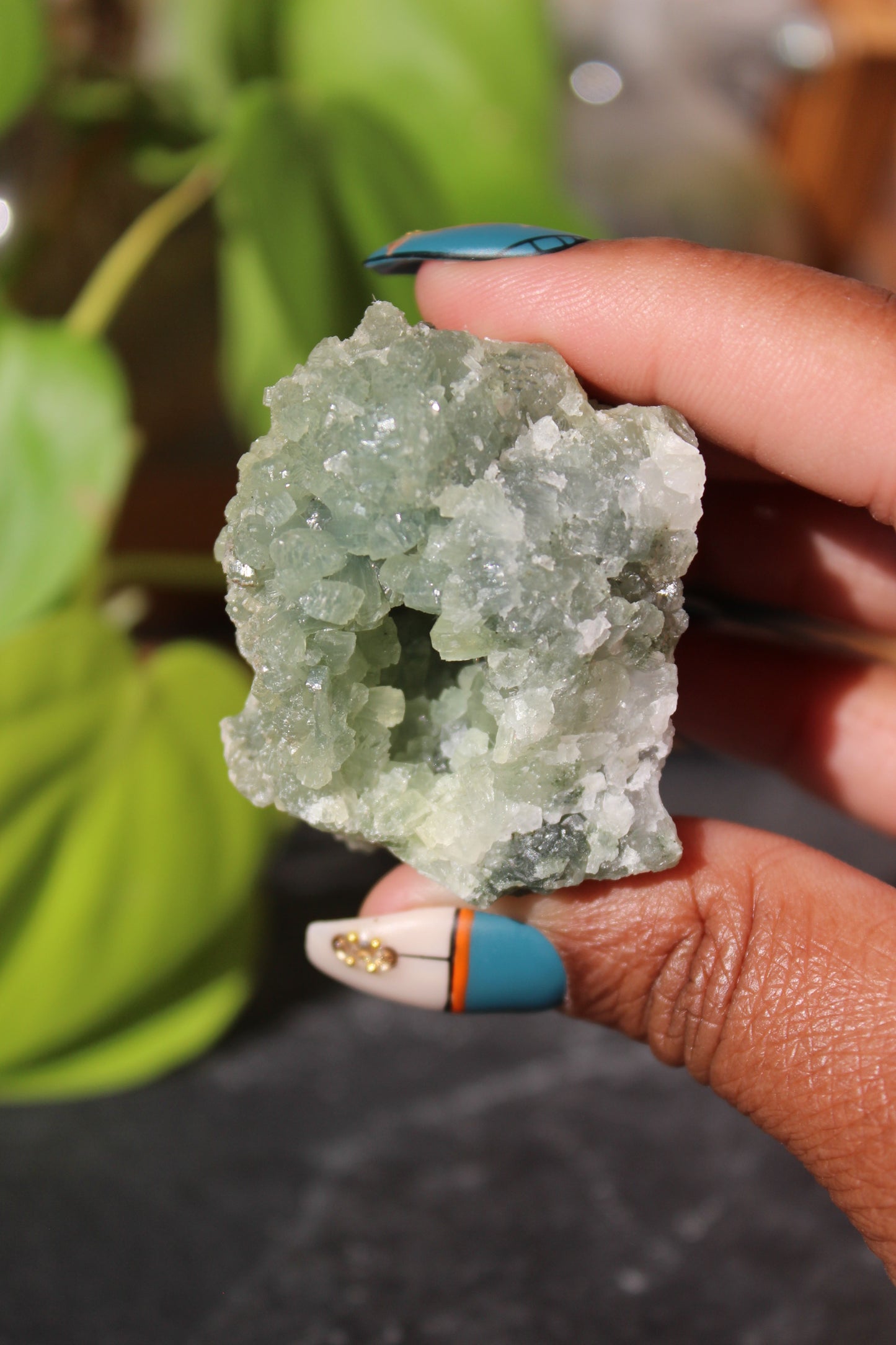 Prehnite and Epidote with Actinolite Cluster Specimen - Morocco | Raw Crystals | Tons of Soul