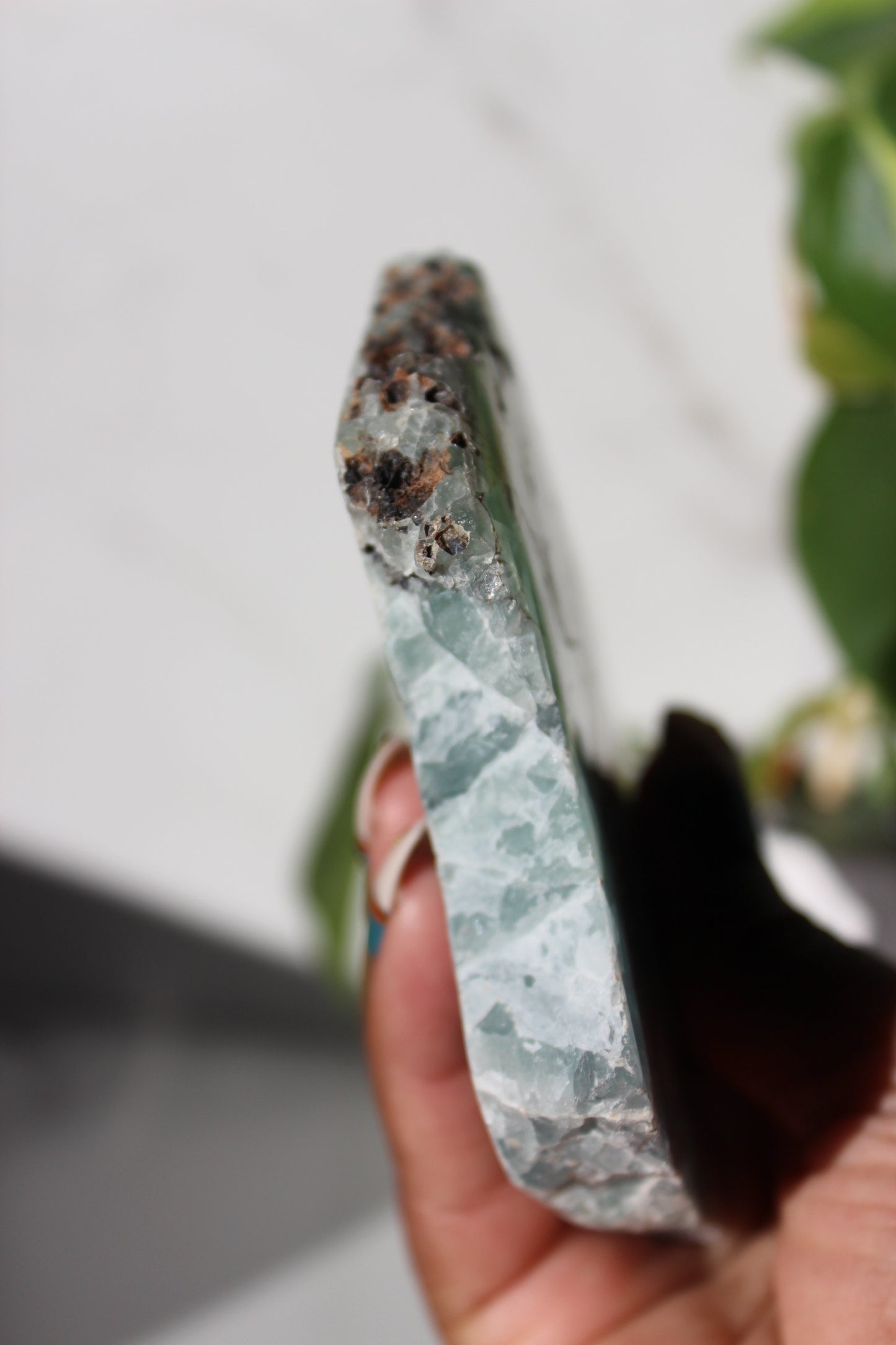 Green and Blue Fluorite Slab | Fluorite Slab |  Tons of Soul