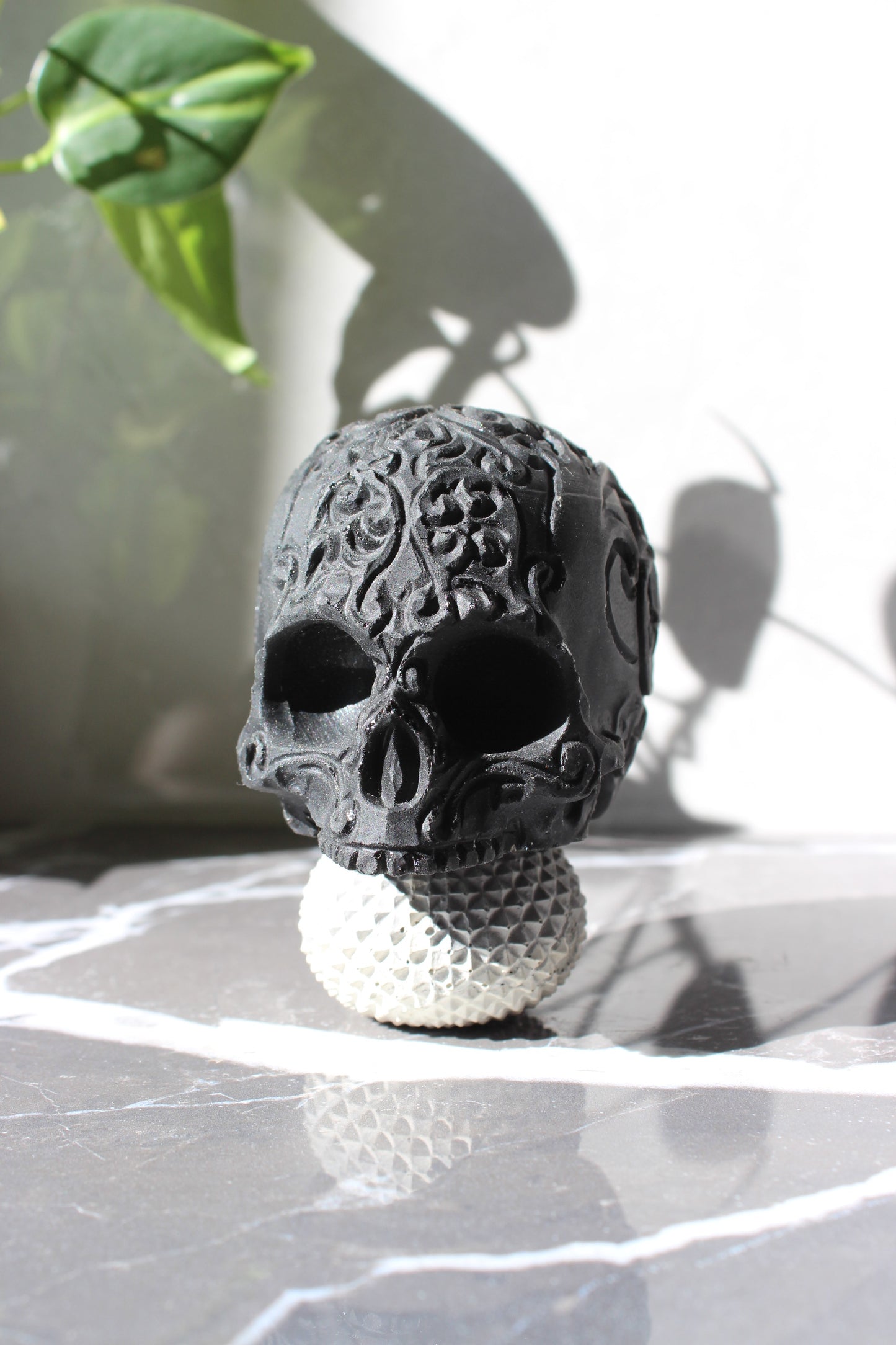 Matte Black Obsidian Sugar Skull | Crystal Skull | Tons of Soul