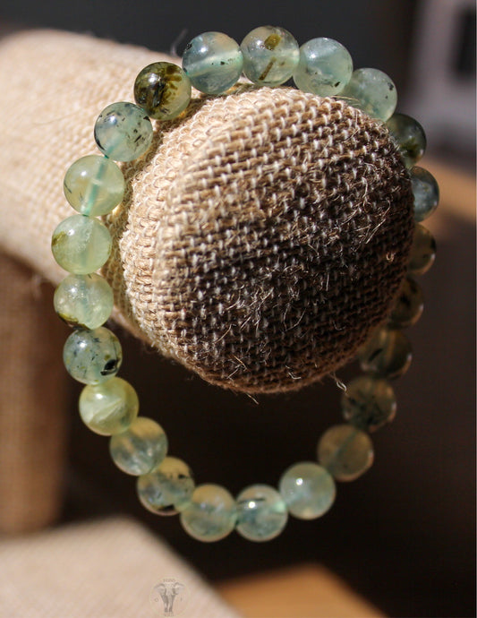 Prehnite and Epidote Bracelet 8mm