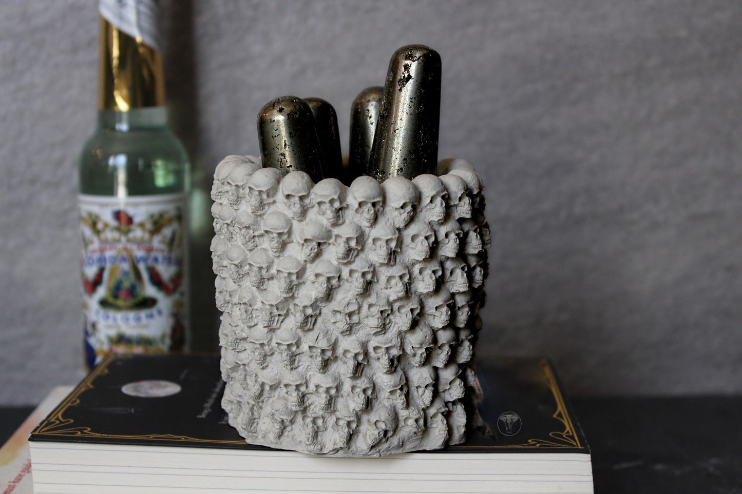 Catacomb - Concrete Skull Holder, Jar, Planter,