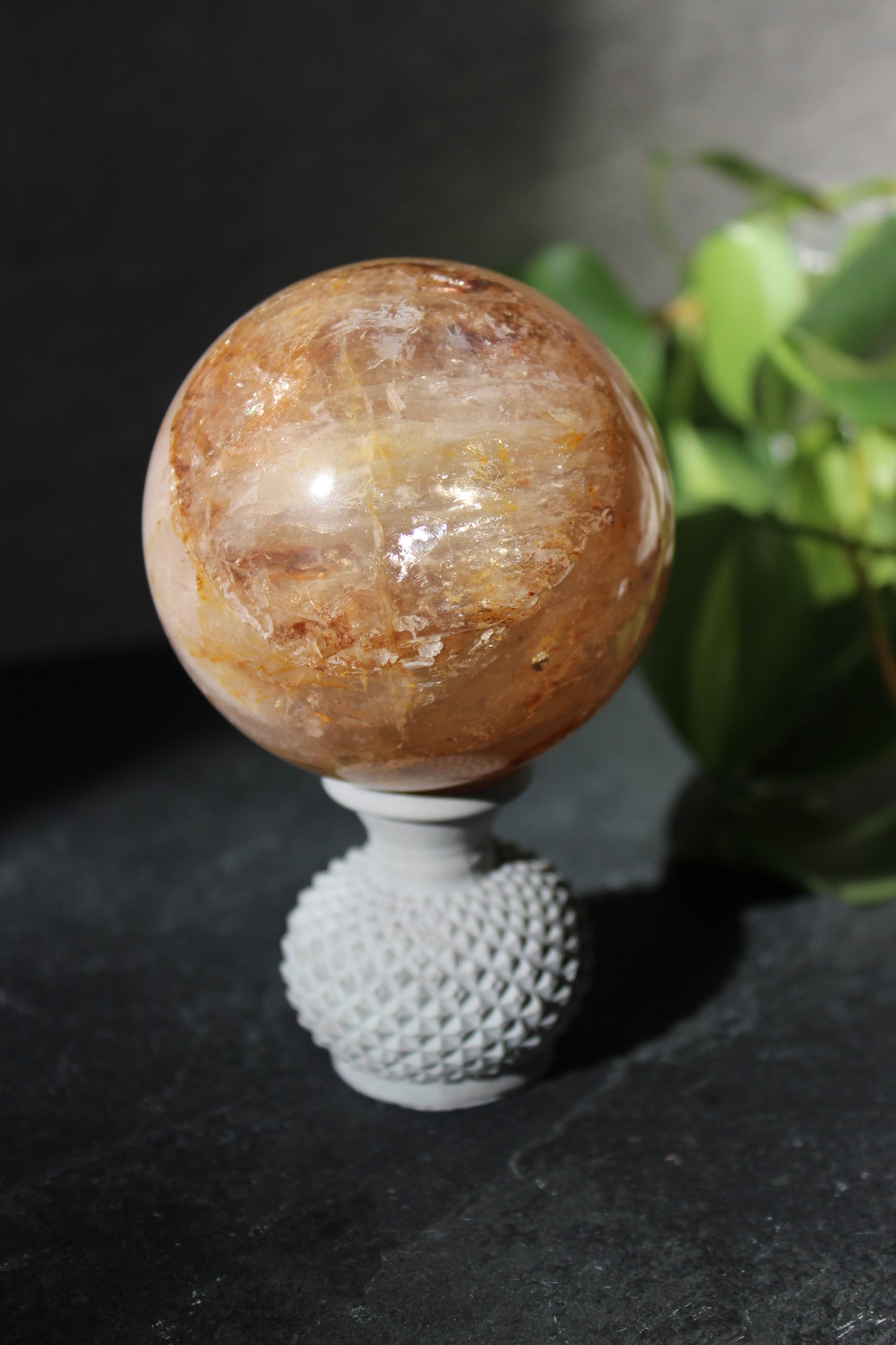 Star Golden Healer Sphere | Star Asterism Sphere | Golden Healer Crystal Ball | Crystal Sphere | Tons of Soul