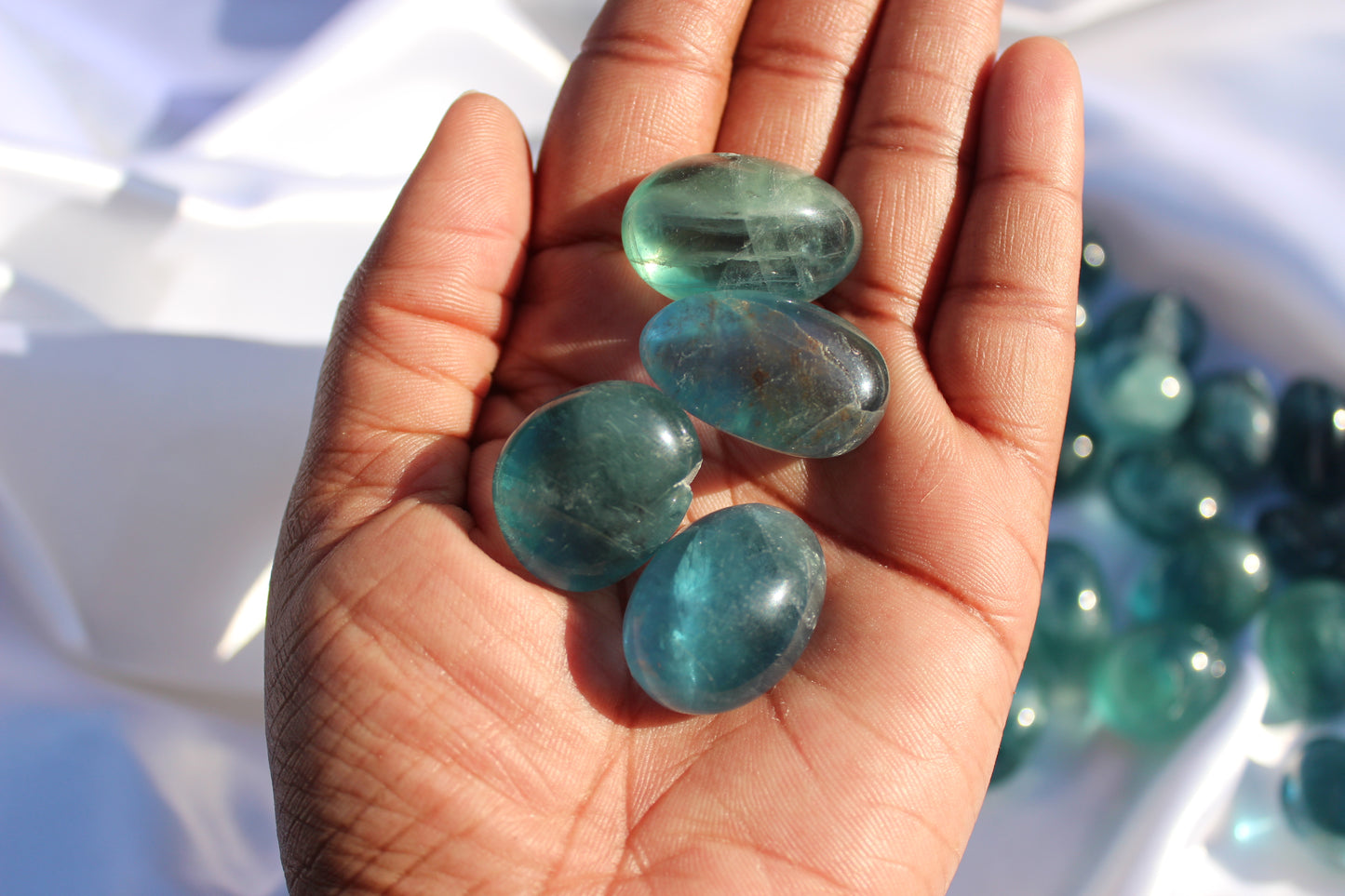 Blue Fluorite Tumble