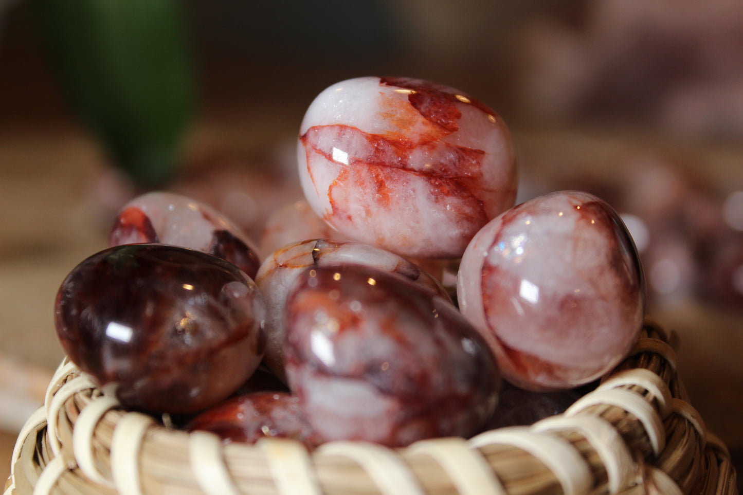 Hematoid “Fire” Quartz Tumble