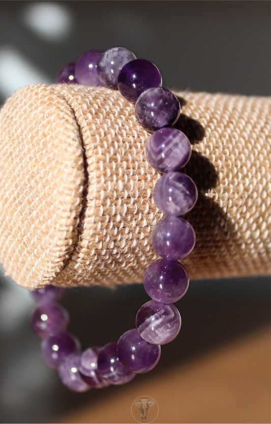 Dream Amethyst | Chevron Amethyst Bracelet 8mm