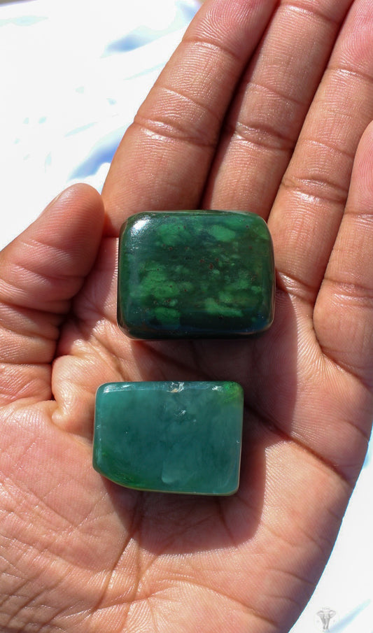 Beautiful Nephrite Jade Tumbled Stone | Large and Chunky Jade Tumbled Stone