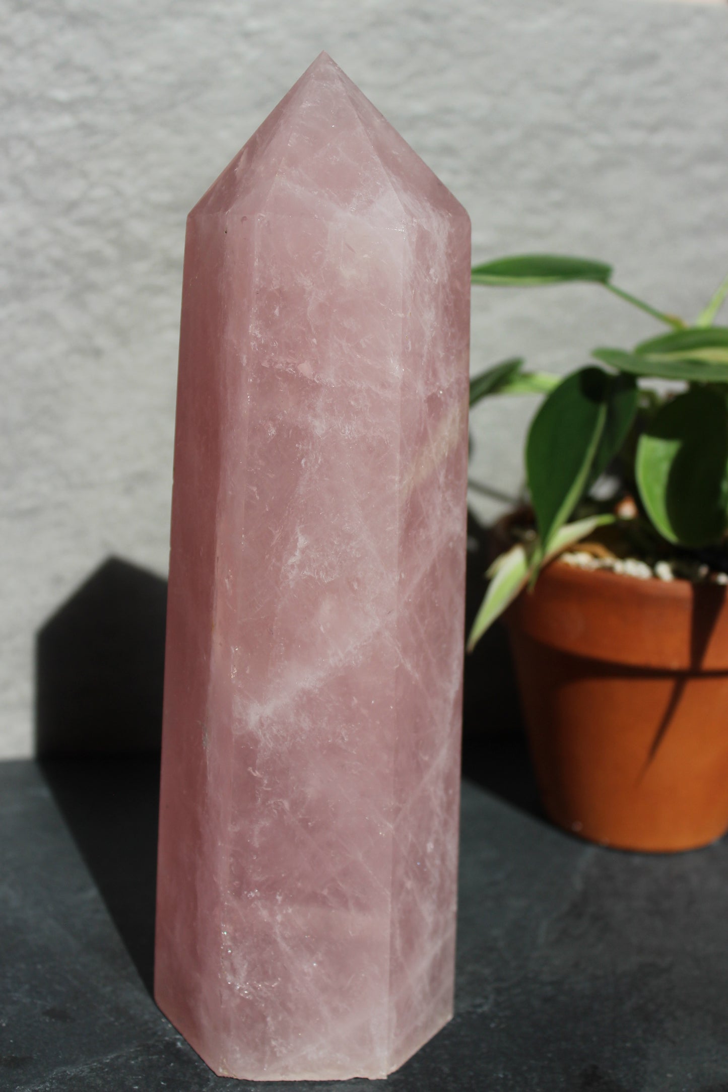 Large Rose Quartz Tower | Rose Quartz Point | Tons of Soul