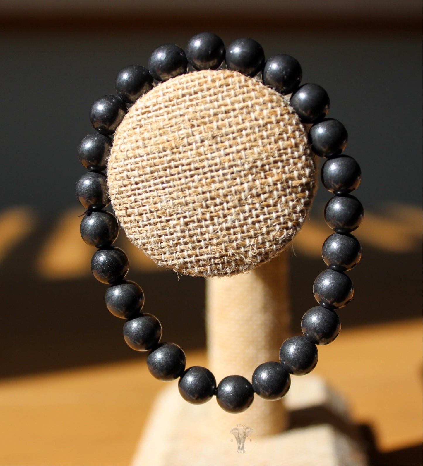 Shungite 8mm Stretch Bracelet | Crystal Bracelet | Tons of Soul