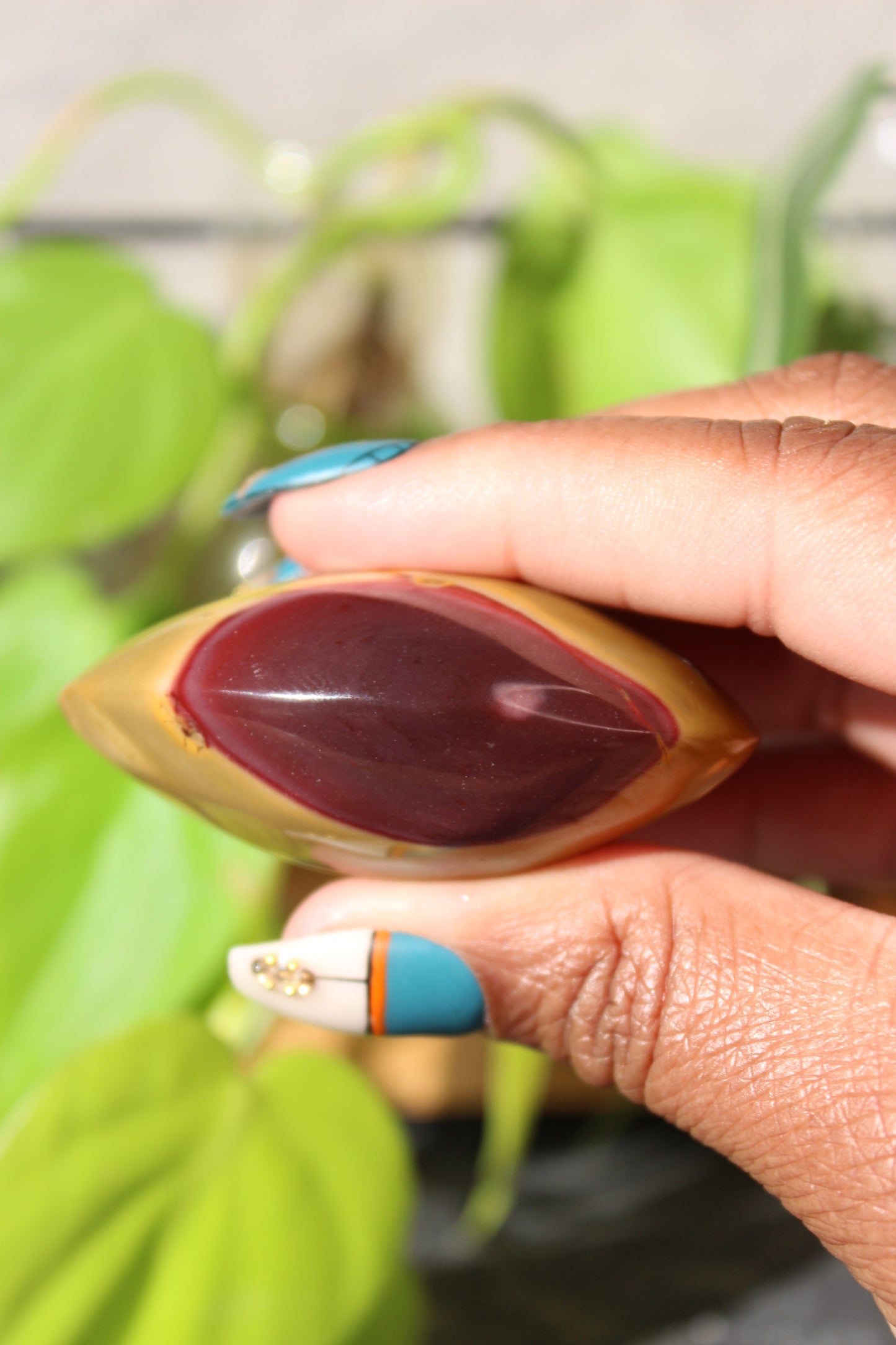 Mookaite Jasper Palm Stone | Polished Crystal Palmstone | Tons of Soul