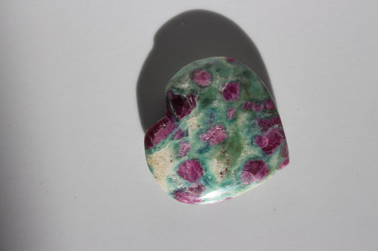 Ruby Fuchsite Heart Palmstone
