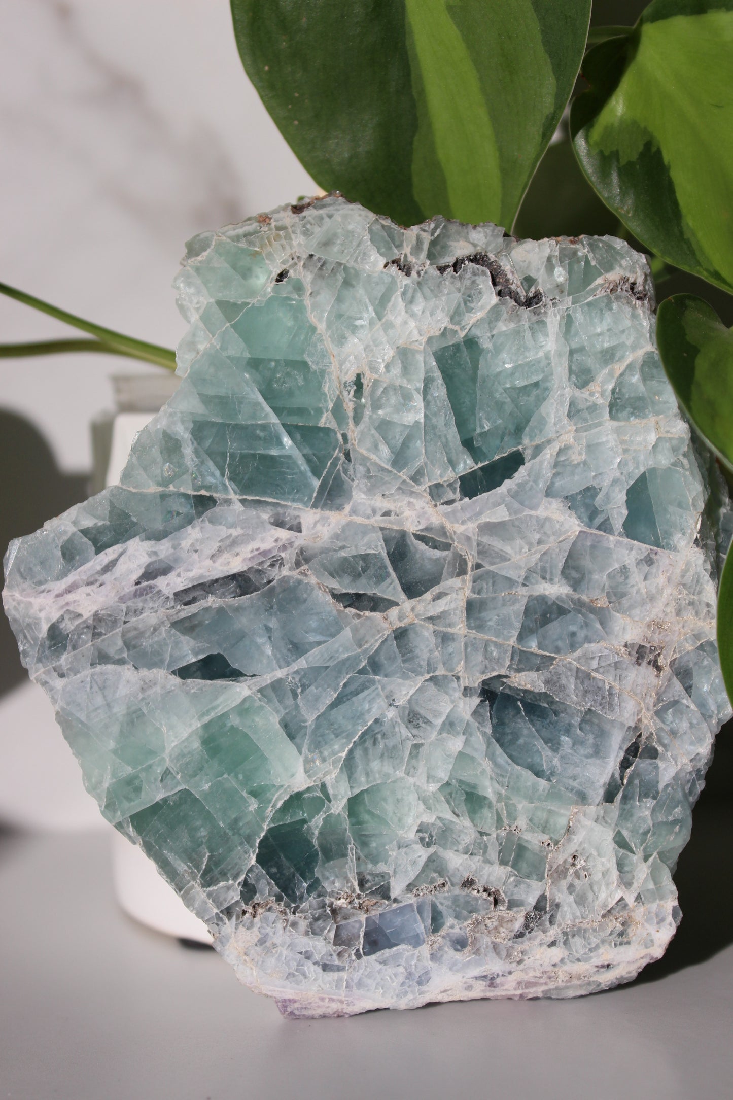 Green and Blue Fluorite Slab | Fluorite Slab |  Tons of Soul