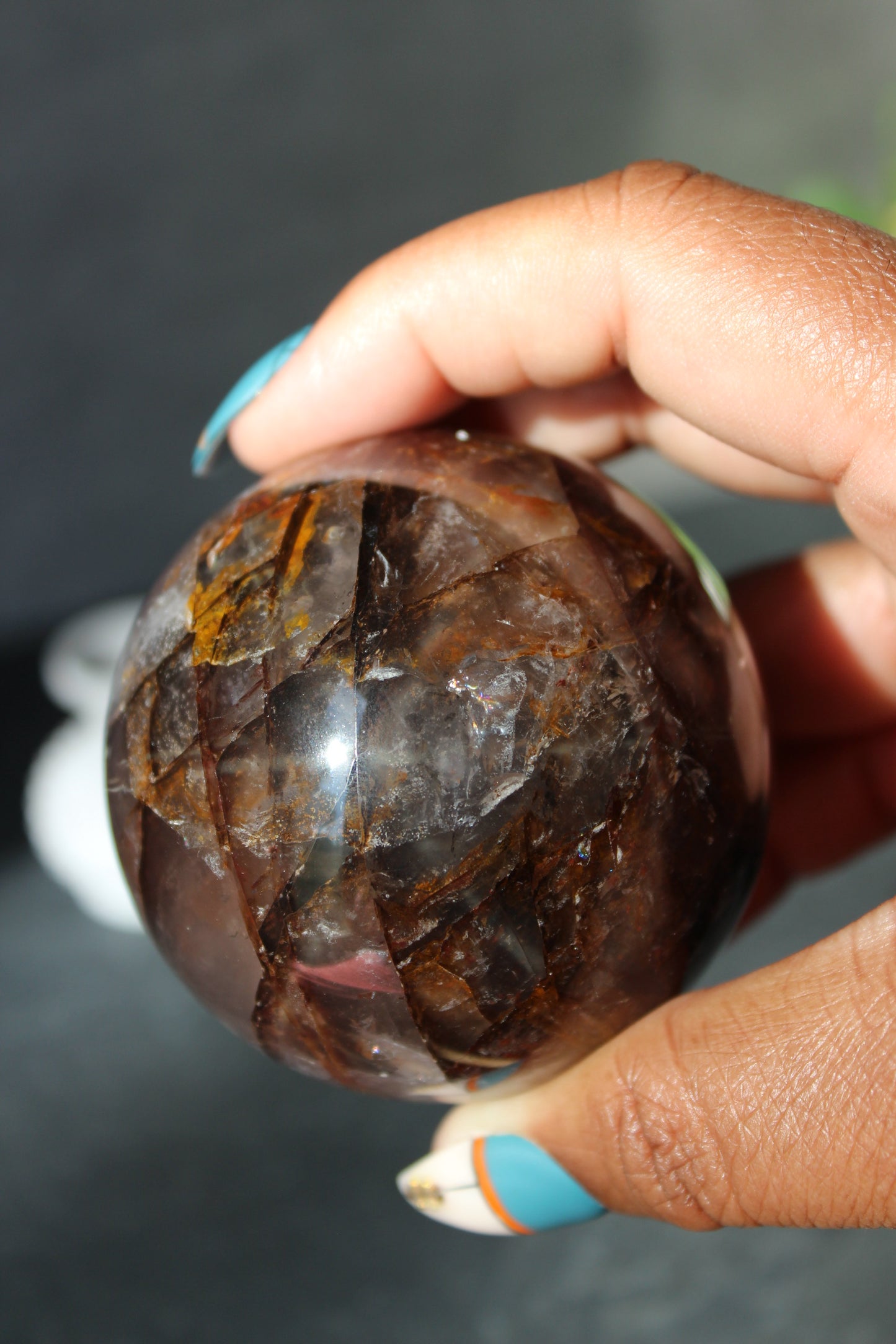 Star Golden Healer Sphere | Star Asterism Sphere | Golden Healer Crystal Ball | Crystal Sphere | Tons of Soul