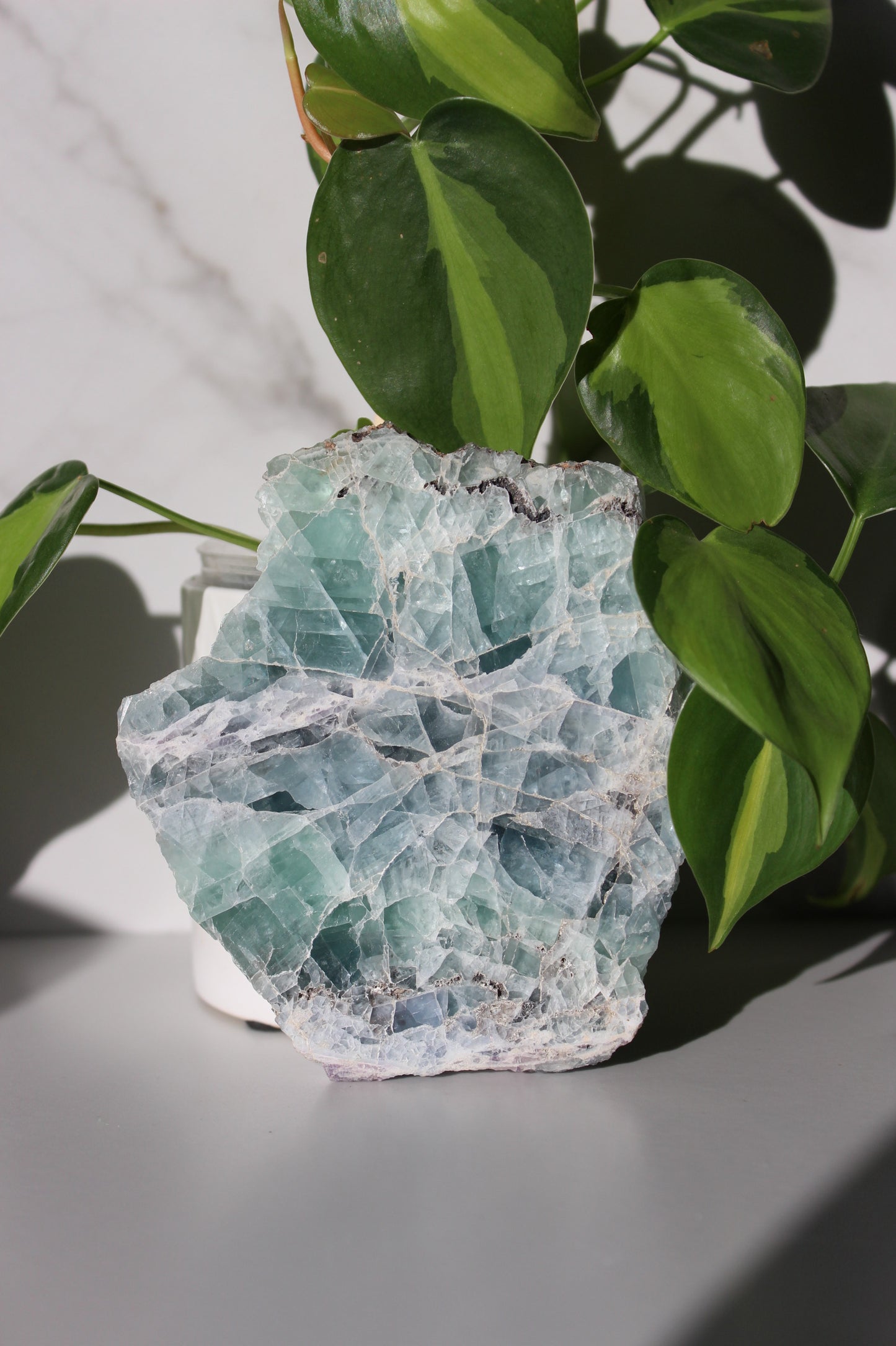 Green and Blue Fluorite Slab | Fluorite Slab |  Tons of Soul