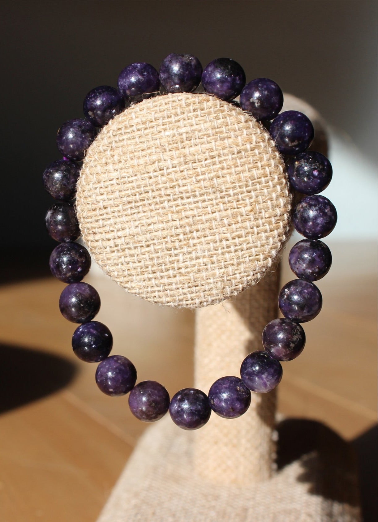Lepidolite Bracelet | Purple High Grade Lepidolite | 8mm Crystals