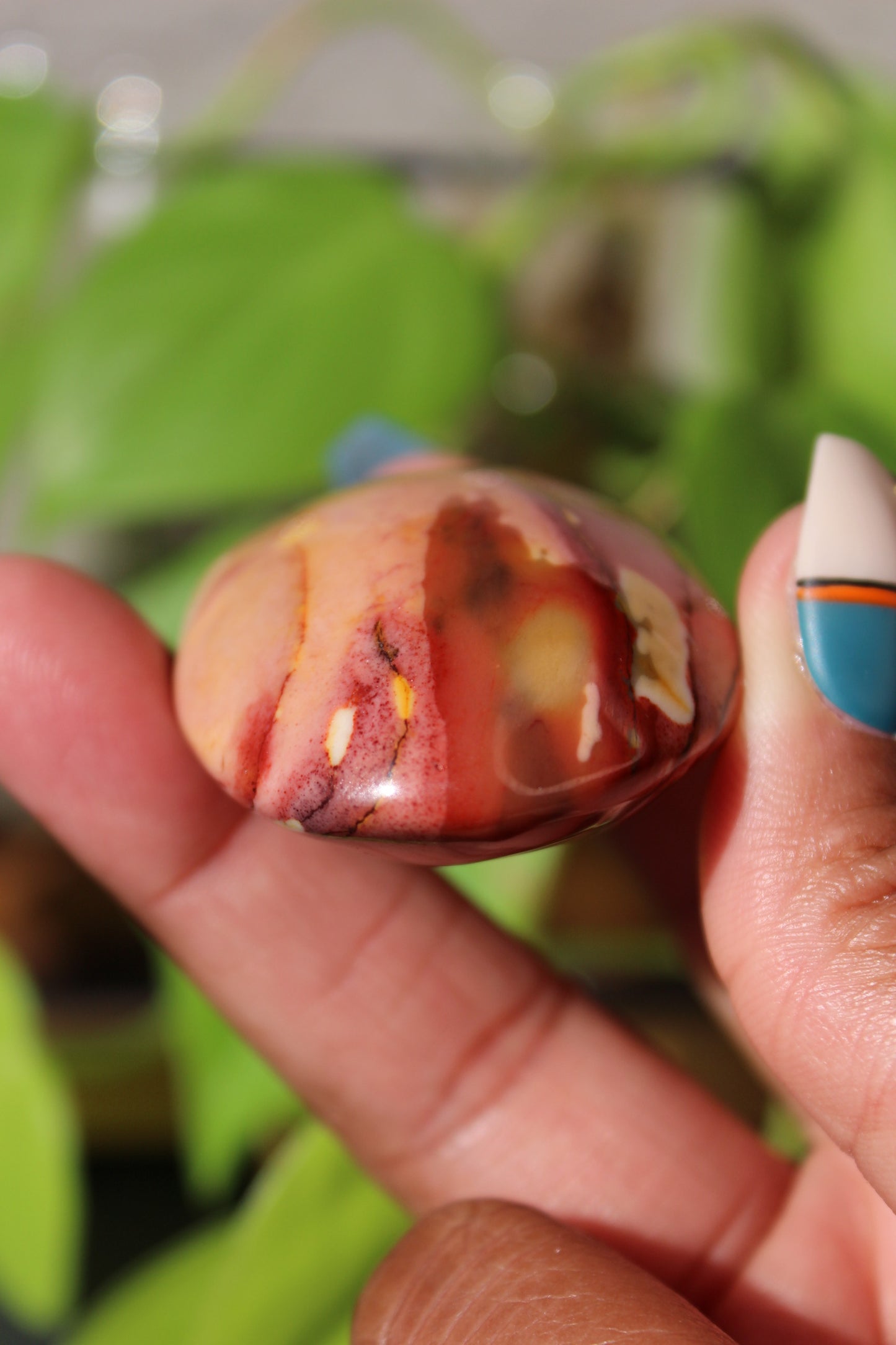 Mookaite Jasper Palm Stone | Polished Crystal Palmstone | Tons of Soul