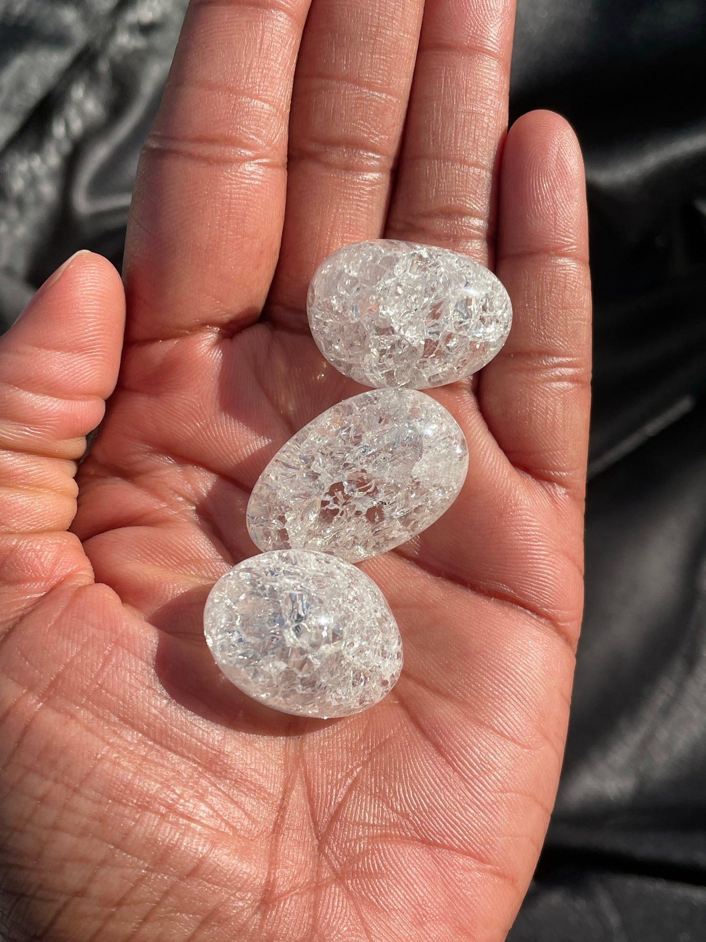 Crackled Quartz “Fire and Ice” Tumbled Crystal