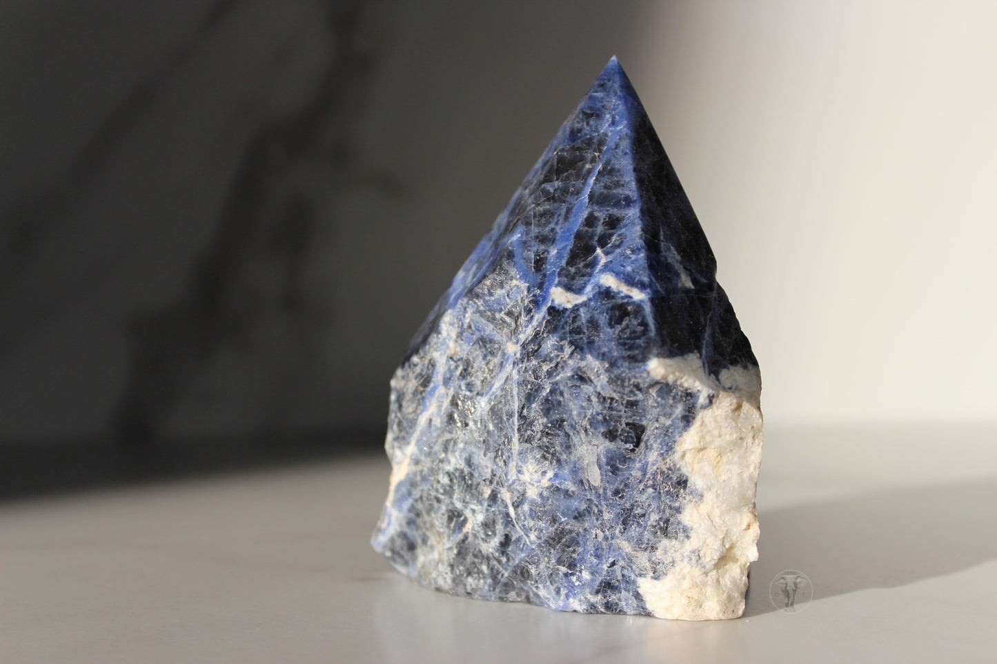 Sodalite Polished Top, Raw Sides Point (3)