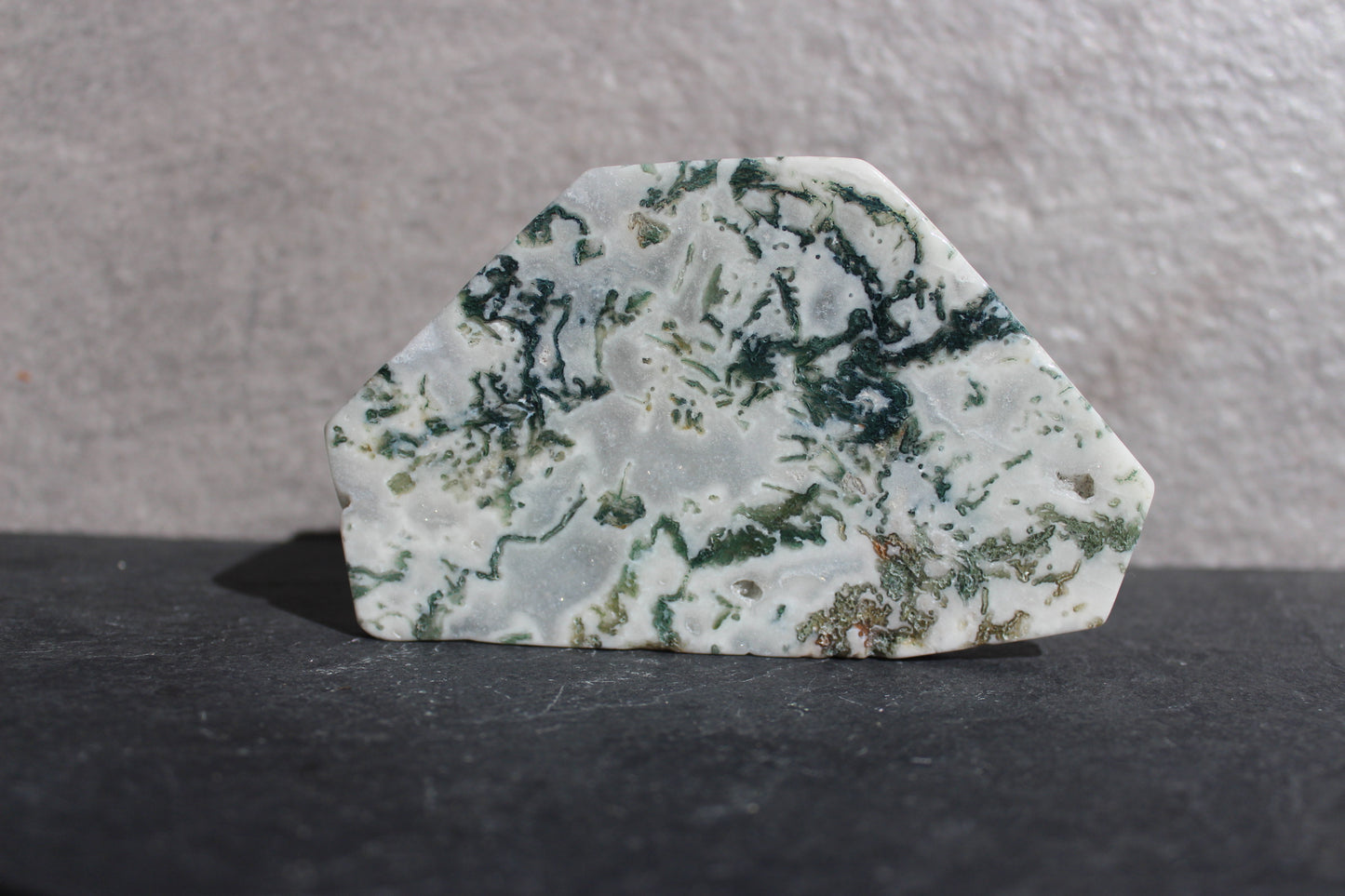 Self Standing Moss Agate Slab | Crystal Slab | Tons of Soul Crystals