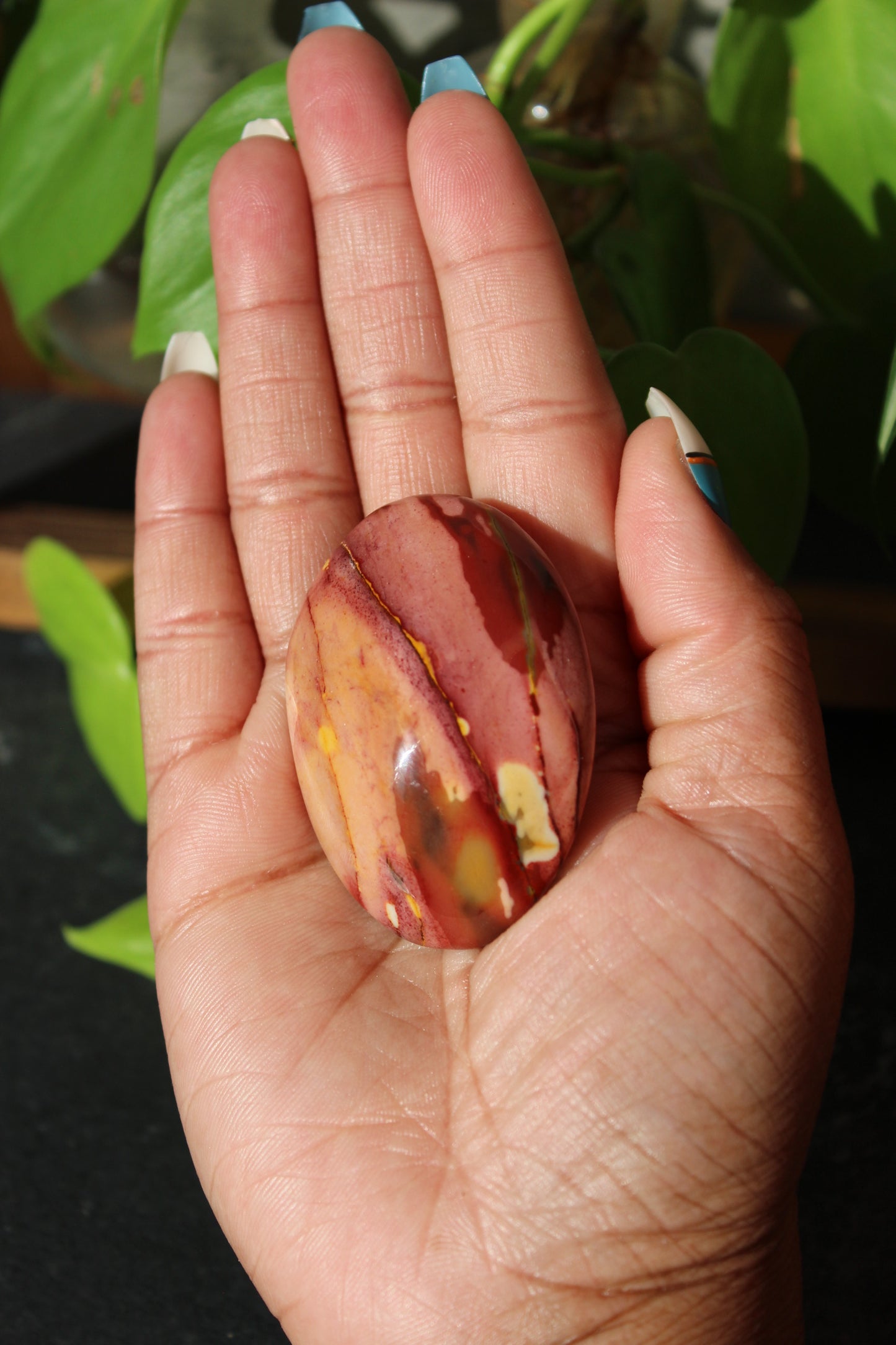 Mookaite Jasper Palm Stone | Polished Crystal Palmstone | Tons of Soul