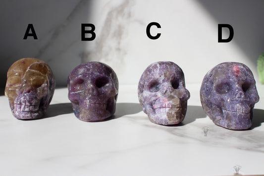 Lepidolite Skulls | Crystal Skulls | Tons of Soul